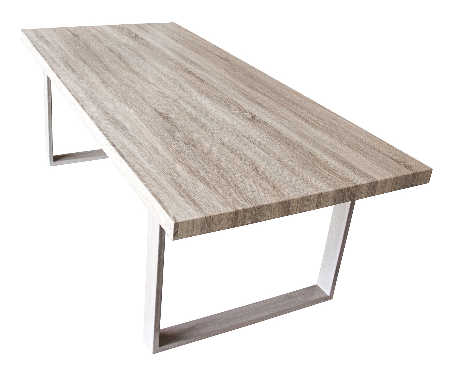 Esszimmertisch Esstisch Kufentisch Holztisch Tisch mit Tischplatte und Kufen - Sanoma Eiche + Sanoma Kufen 180x100