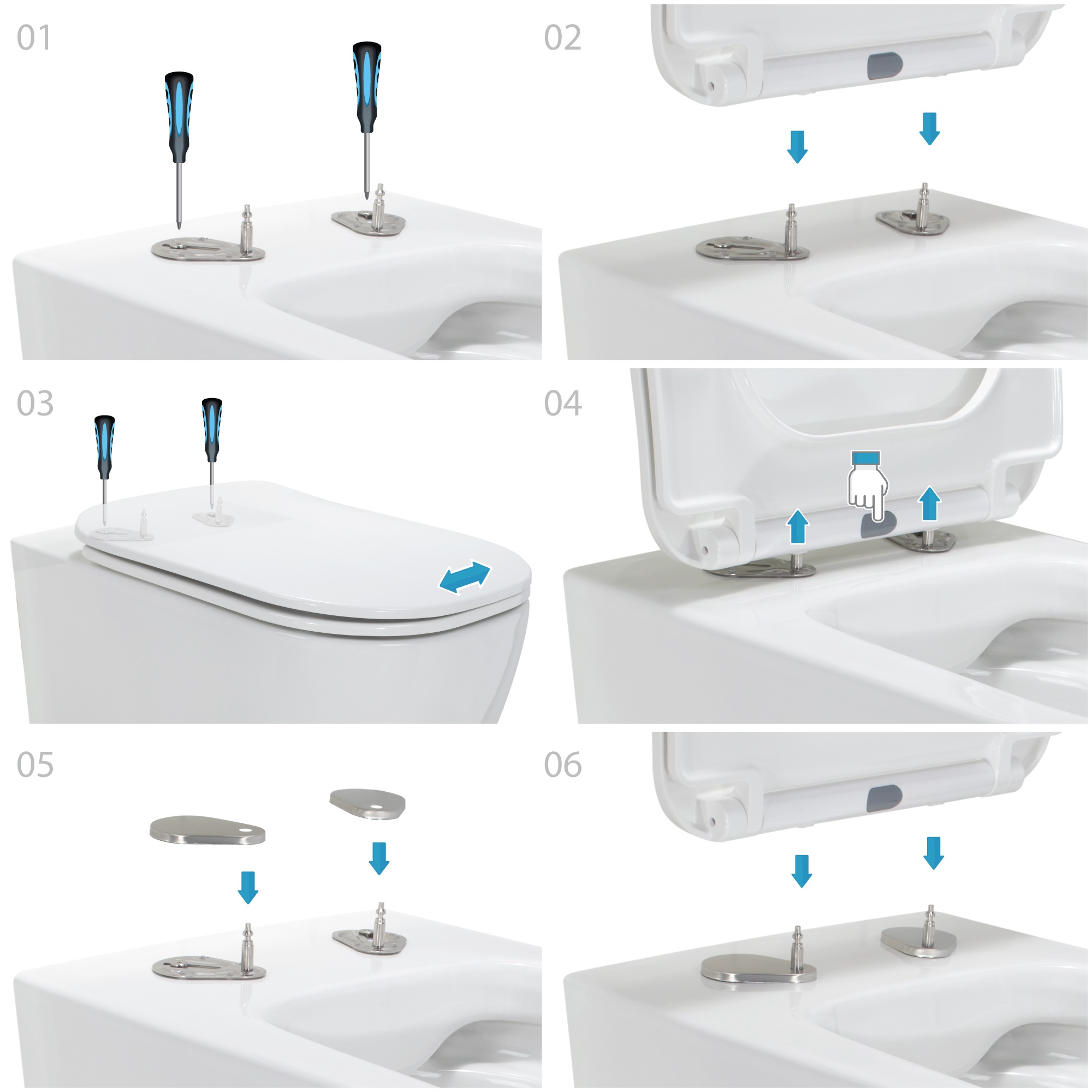 Toilette Hänge WC Spülrandlos inkl. WC Sitz mit Absenkautomatik SOFTCLOSE + abnehmbar Biferno Toilette Hänge WC Spülrandlos inkl. WC Sitz mit Absenkautomatik SOFTCLOSE + abnehmbar Biferno