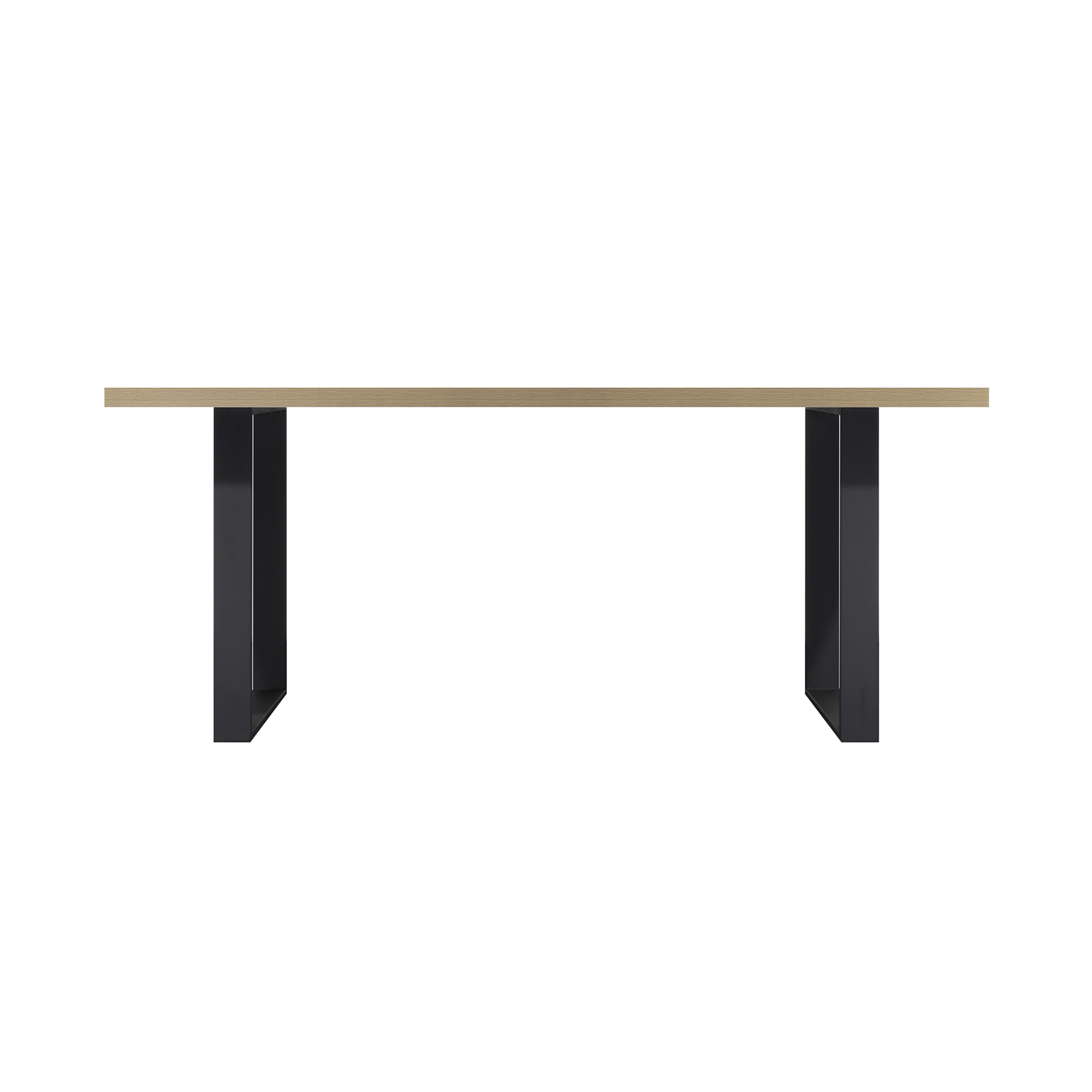 Esszimmertisch MACON Kufentisch Holztisch Esstisch - Eiche + Schwarz 140x 80 cm