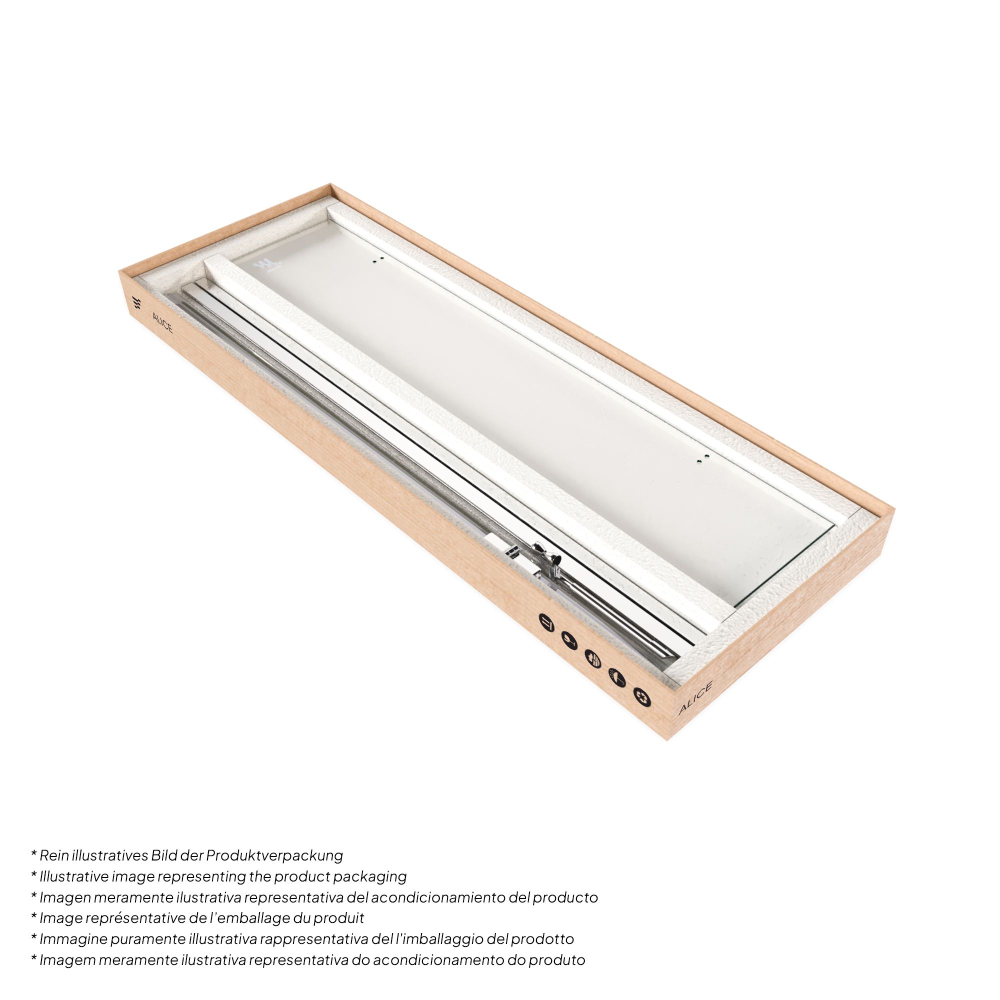 Corner Entry Alice with Folding Doors made of ESG Safety Glass