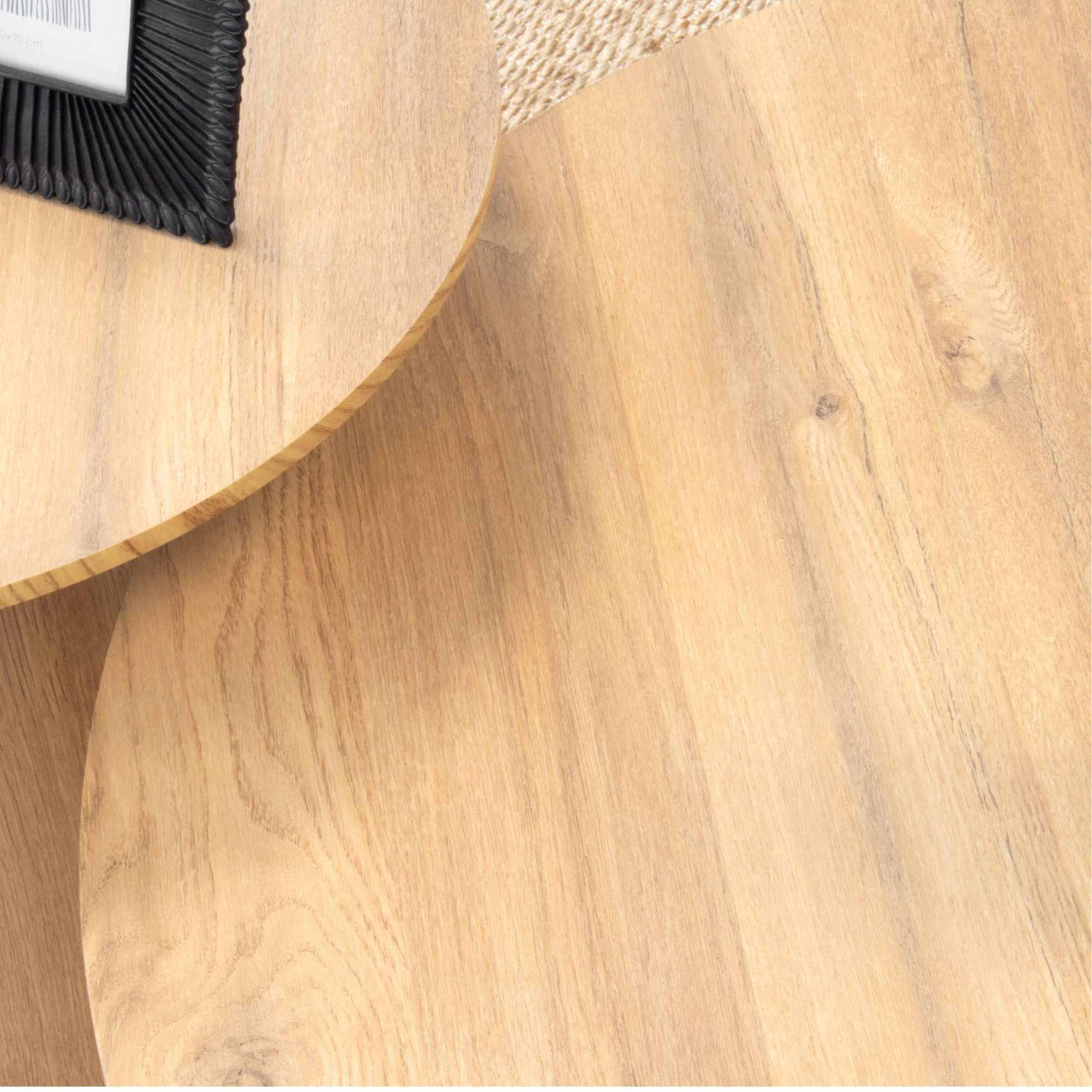 Beistelltisch SYLVIA mit Melaminplatte und stabiler Struktur aus Holzverbundmaterial - 2er Set