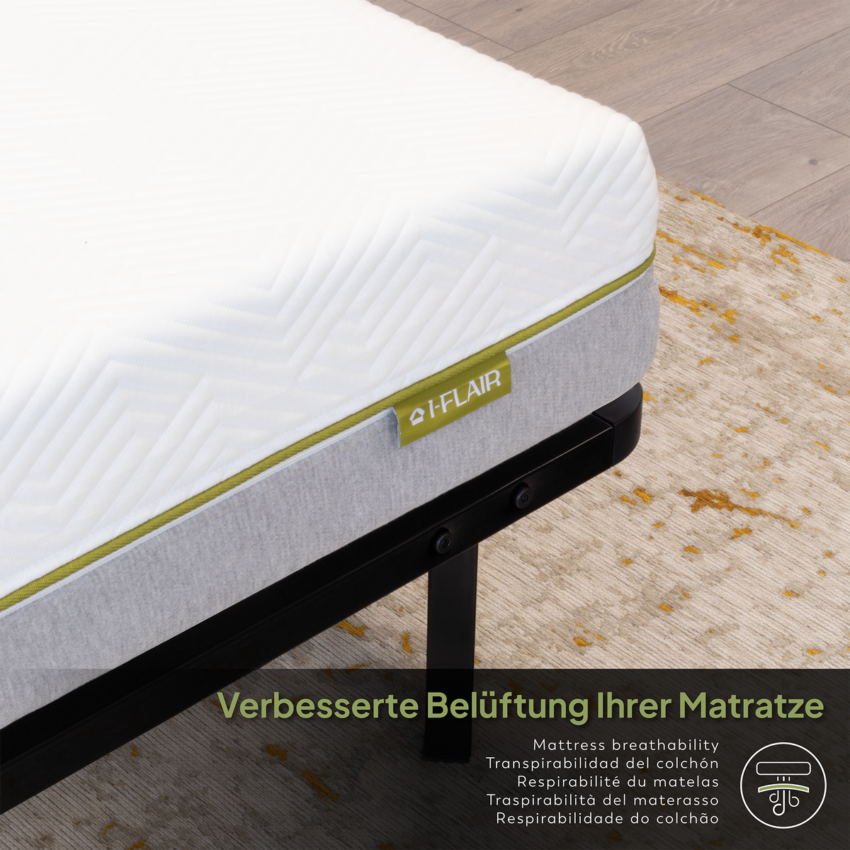Gästebett Metallbett Namara Black mit Stauraum Metal – Guest Bed Bed Namara Black with Storage