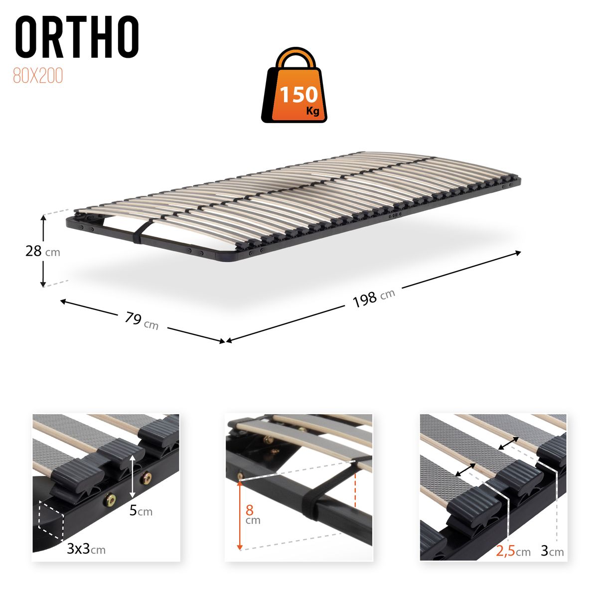 Ortho 80x200 cm