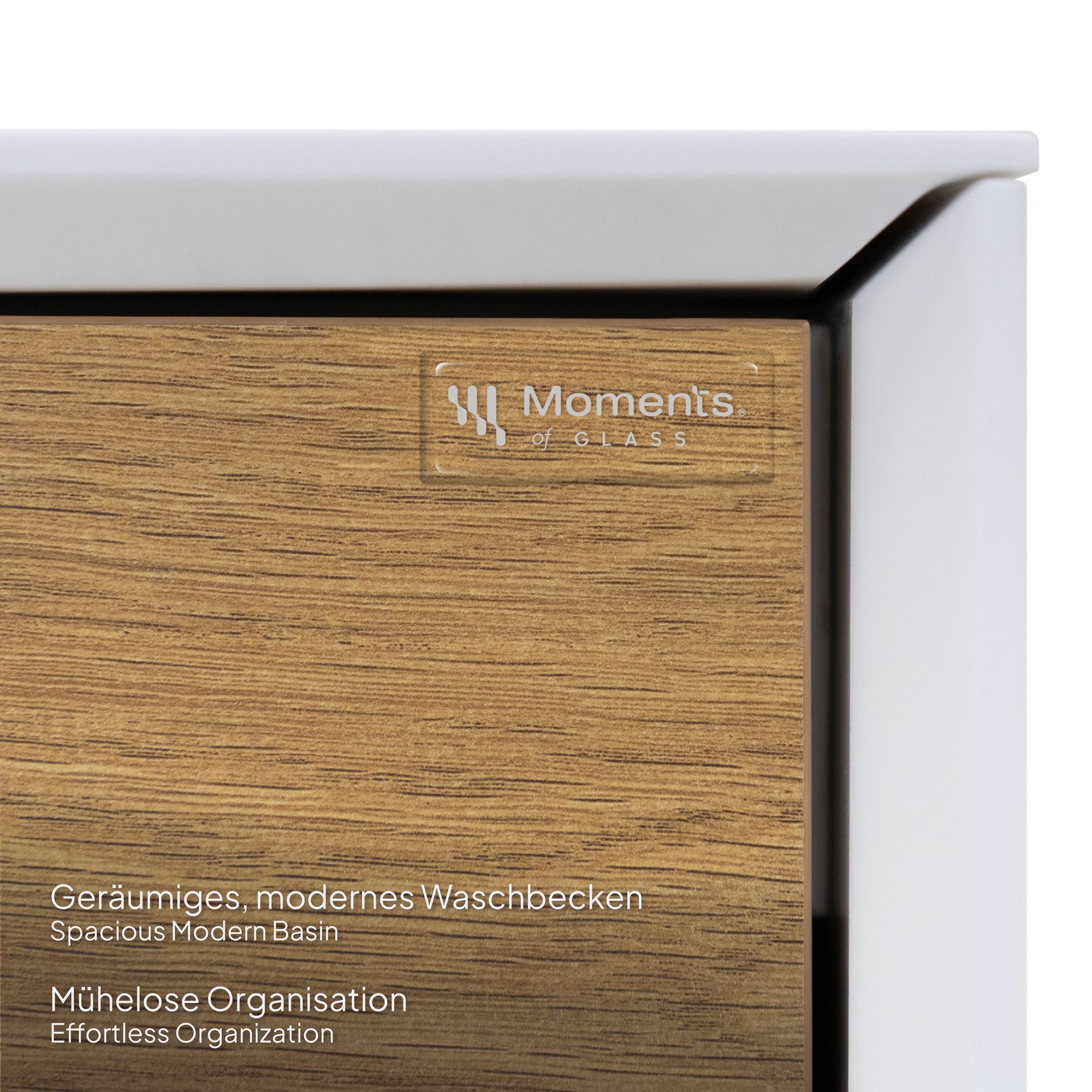 Badmöbelset Hebe 90 cm – Weiß Matt & Eiche, Mineralguss-Waschbecken & LED-Antibeschlag-Spiegel Badmöbelset Hebe 90 cm – Weiß Matt & Eiche, Mineralguss-Waschbecken & LED-Antibeschlag-Spiegel