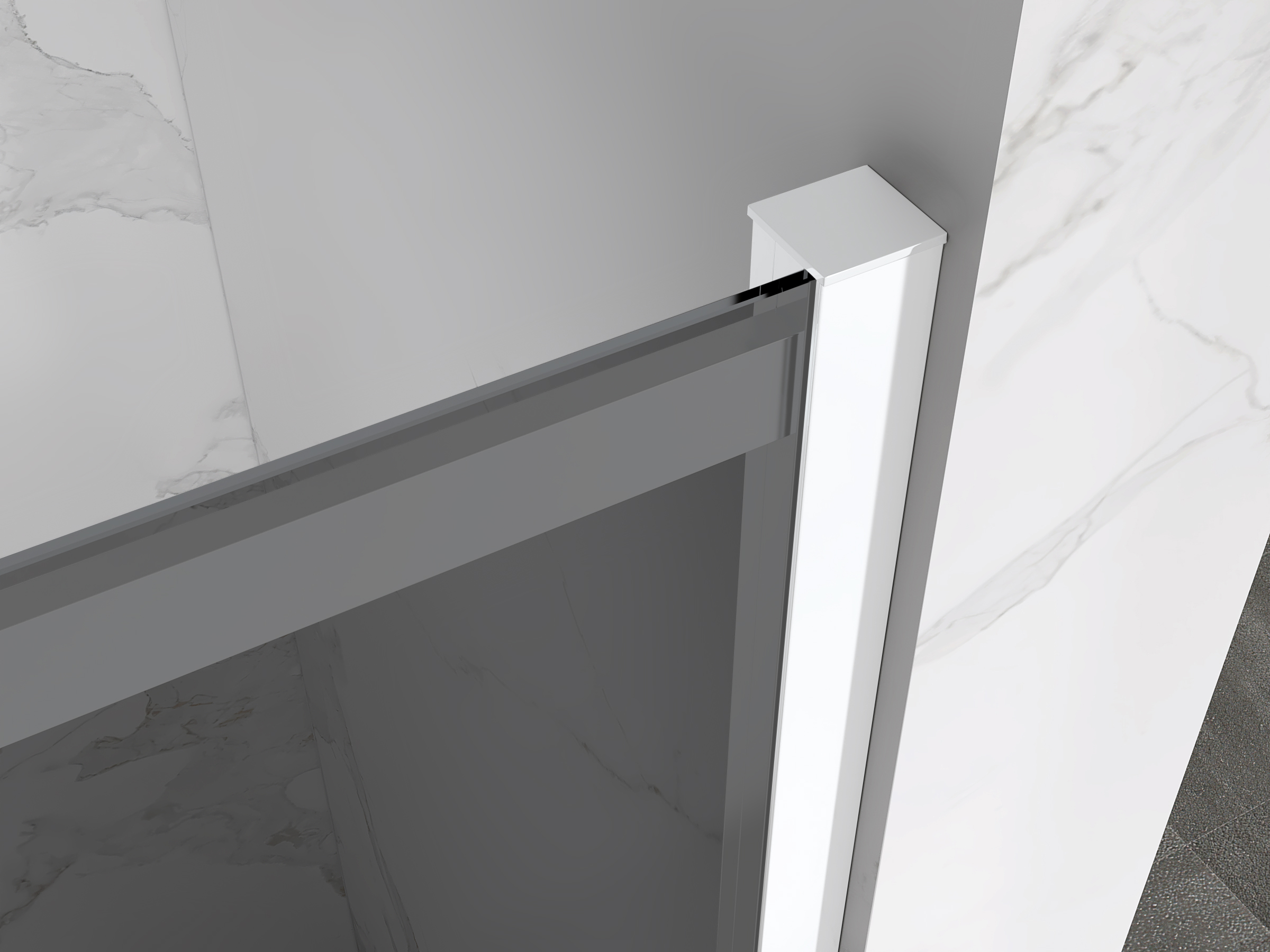 Corner Entry Kaylee with Sliding Doors Made of ESG Safety Glass Corner Entry Kaylee with Sliding Doors Made of ESG Safety Glass