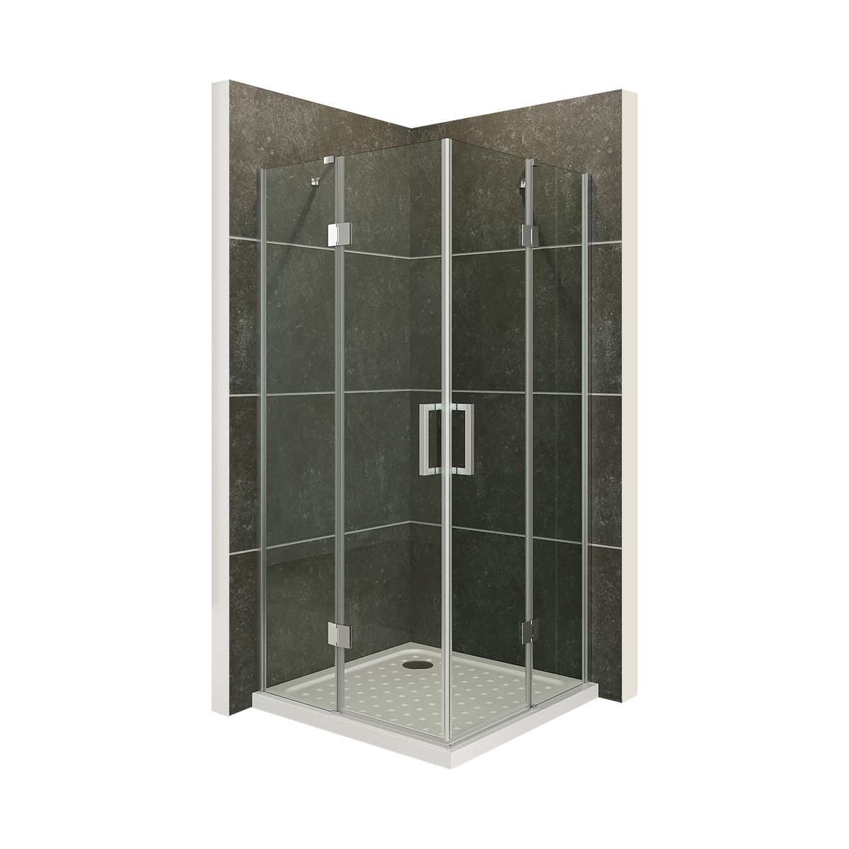 Eckeinstieg Celine mit Klapptüren aus ESG Sicherheitsglas