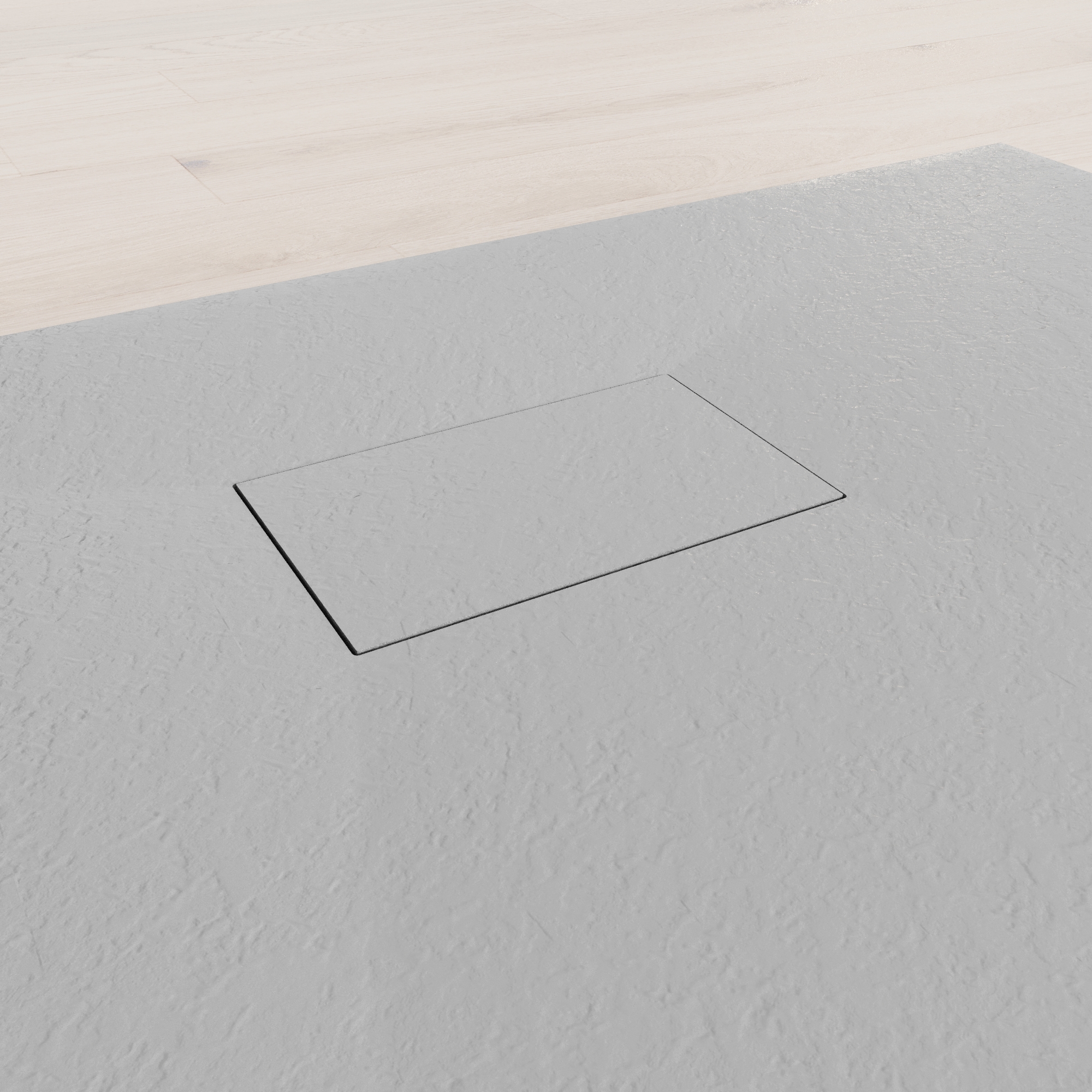 SMC Duschwanne Boreal in Stein-Optik inkl. Ablaufgarnitur - Grau 70x120 cm