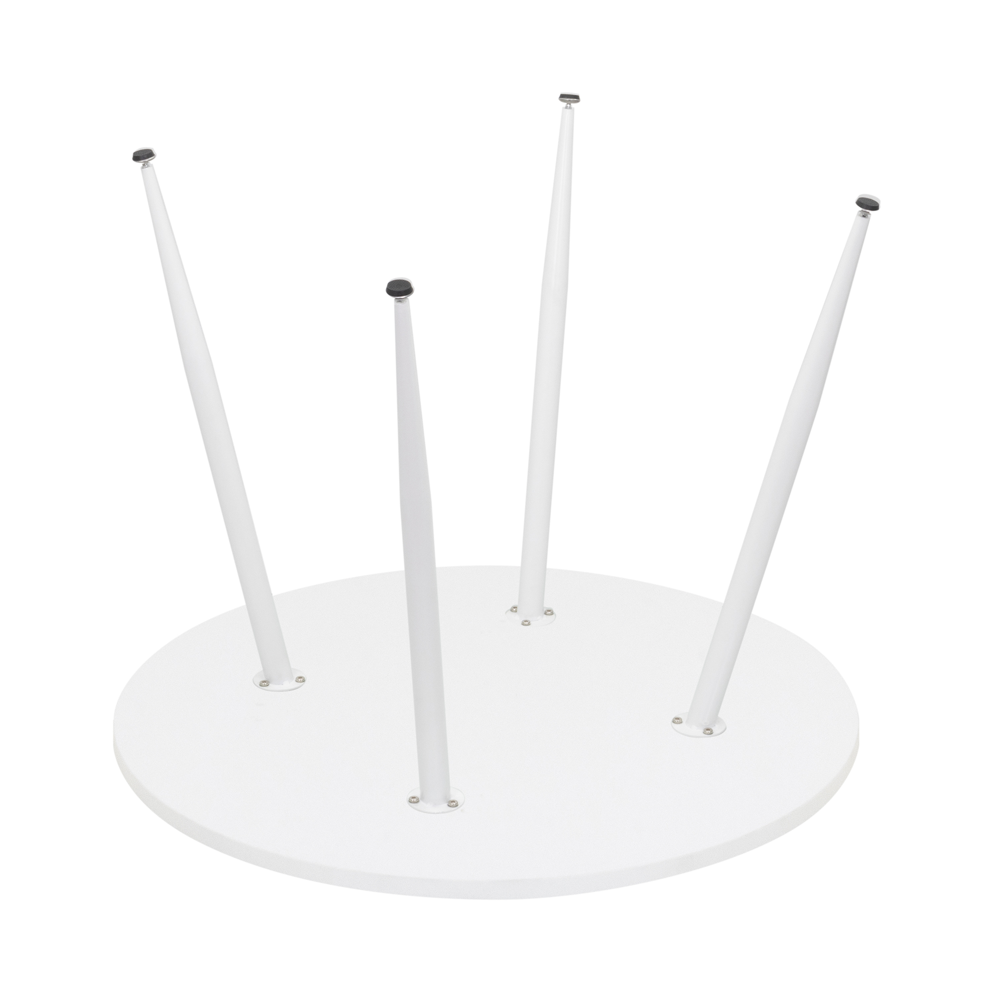 Esszimmer-Tisch CORIN | Tischplatte: Holz in Weiß | Beine: Weiß 80 cm