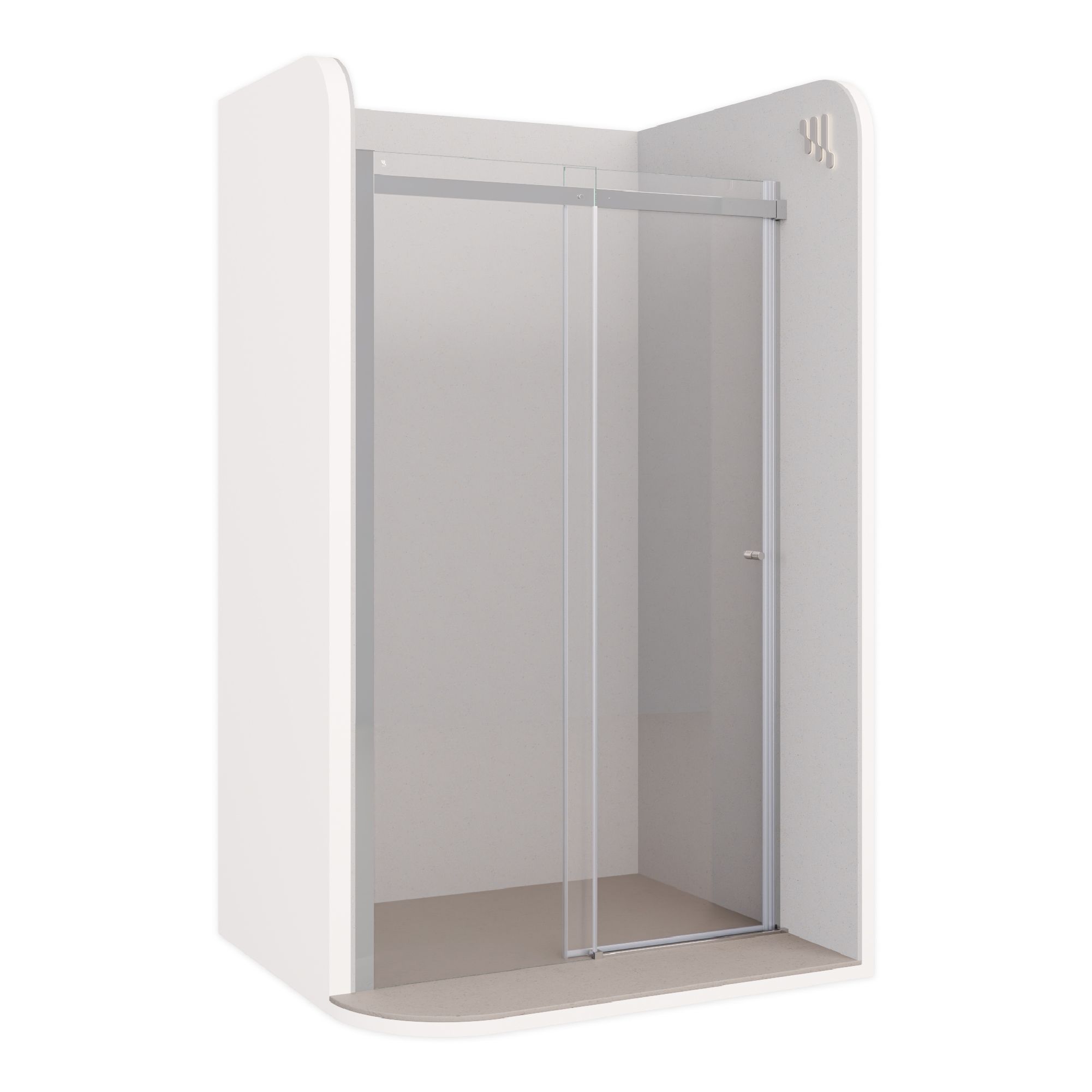 Shower Door Niche Door Kaylee with Sliding Door made of 6mm Tempered Clear Glass Kaylee – Shower Door Niche Door with Sliding Door made of 6mm Tempered Clear Glass