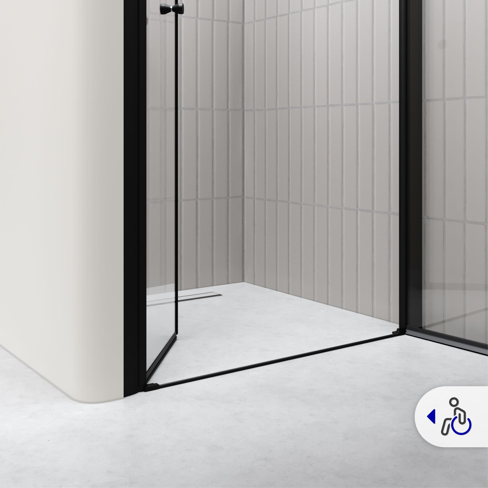 Duschtür Lima BLACK mit Pendeltüren 68-140 cm aus ESG Sicherheitsglas Duschtür Lima BLACK mit Pendeltüren 68-140 cm aus ESG Sicherheitsglas