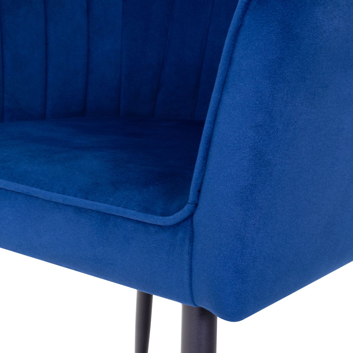 Esszimmerstuhl Wohnzimmerstuhl Dahlia Blau aus Kunstleder Living – Dining Chair Room Chair Dahlia Blue in Velvet