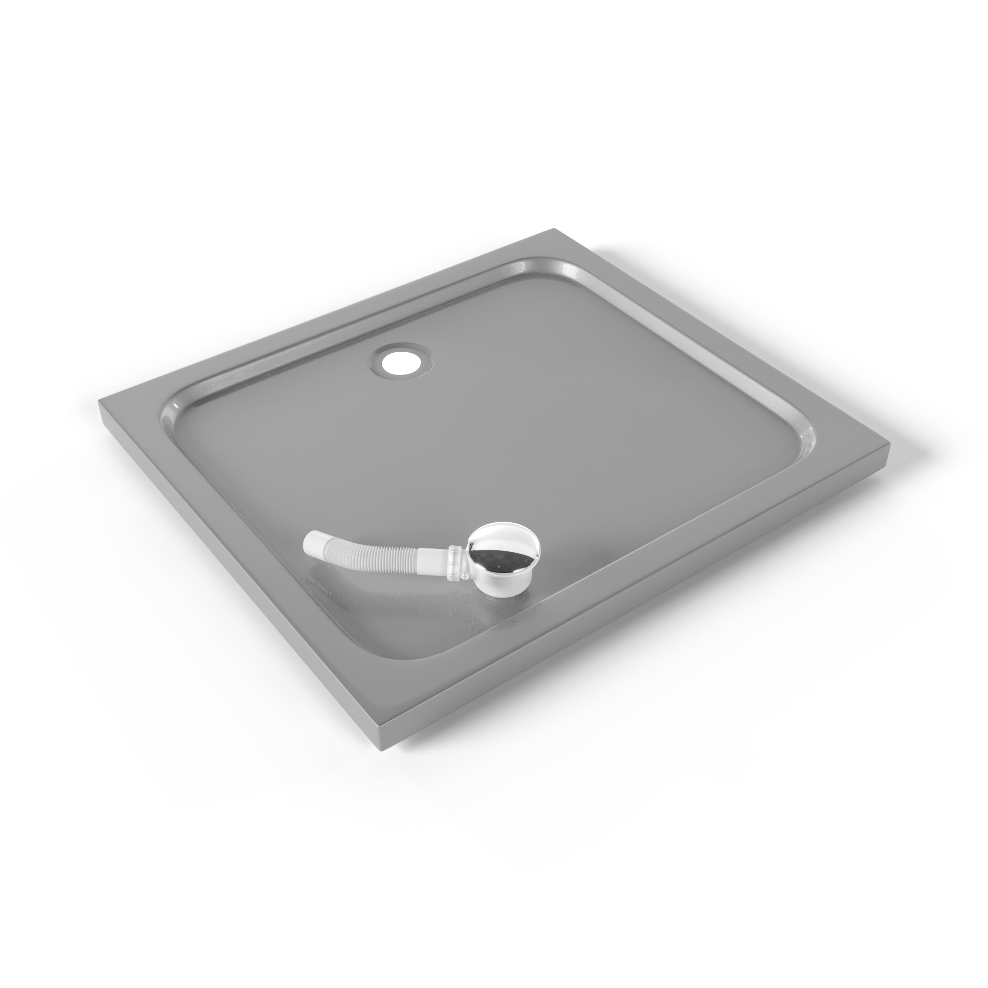 Duschwanne Shimmer aus Sanitäracryl inkl. Ablaufgarnitur - Grau Duschwanne Shimmer aus Sanitäracryl inkl. Ablaufgarnitur - Grau