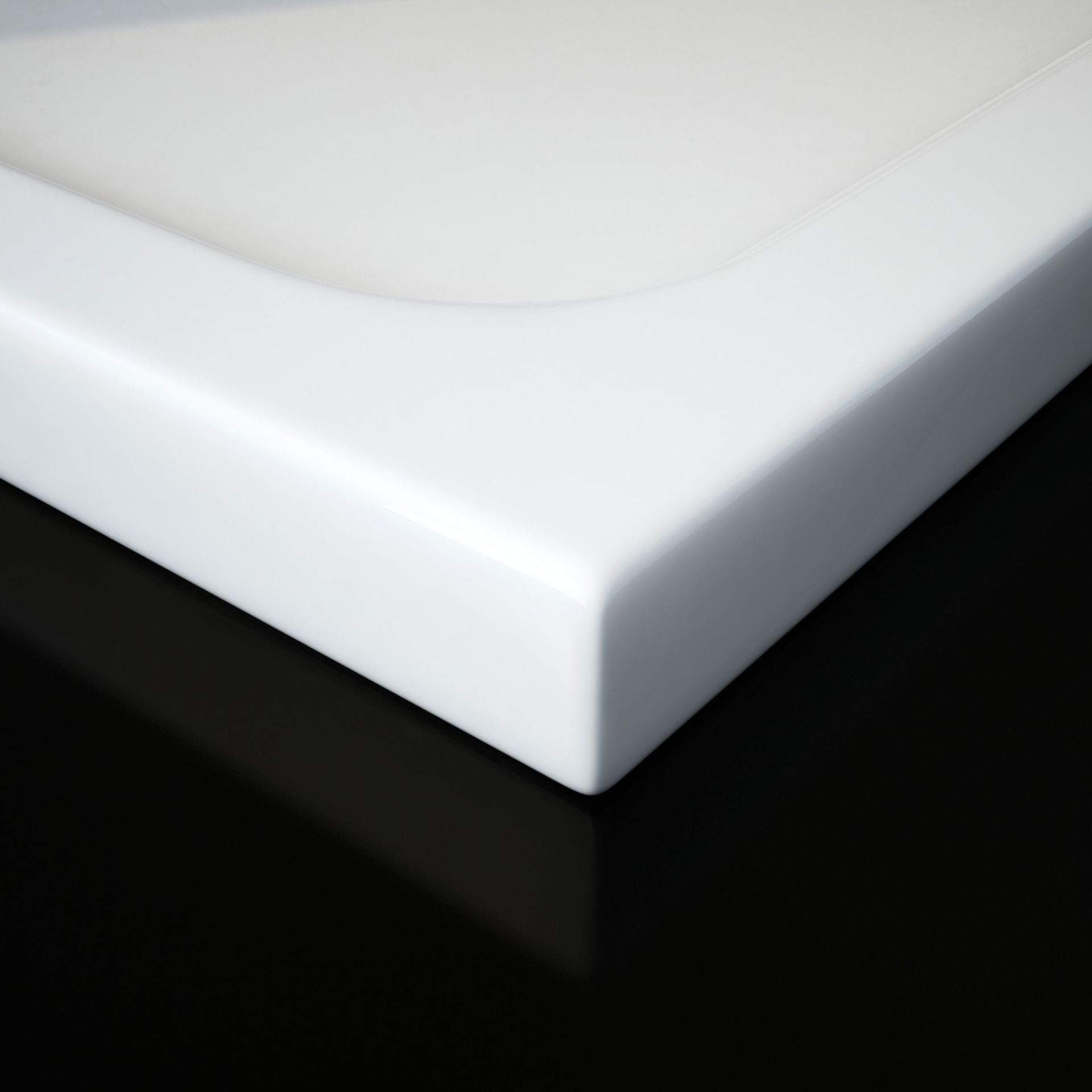 Duschwanne Shimmer aus Sanitäracryl inkl. Ablaufgarnitur - Weiß