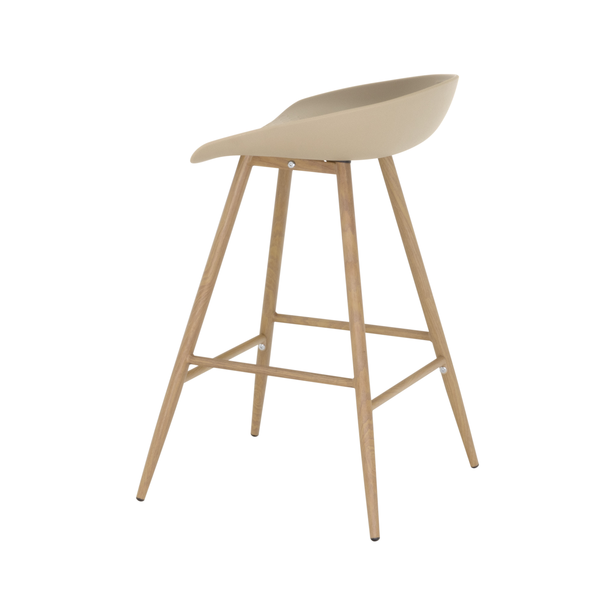 Design Barhocker Pollok in Beige 4er Set Design Barhocker Pollok in Beige 4er Set