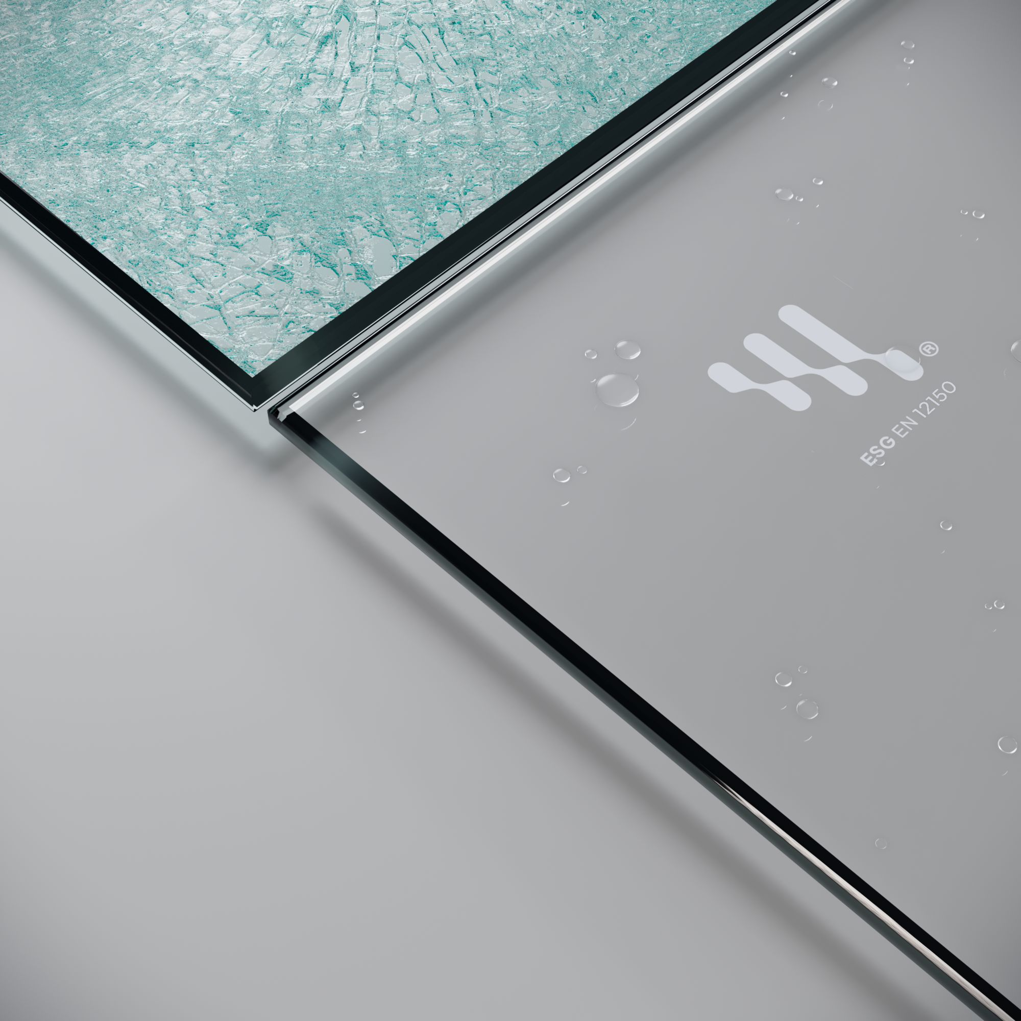 Duschtür Mila mit Falttür aus klarem ESG Sicherheitsglas BLACK EDITION