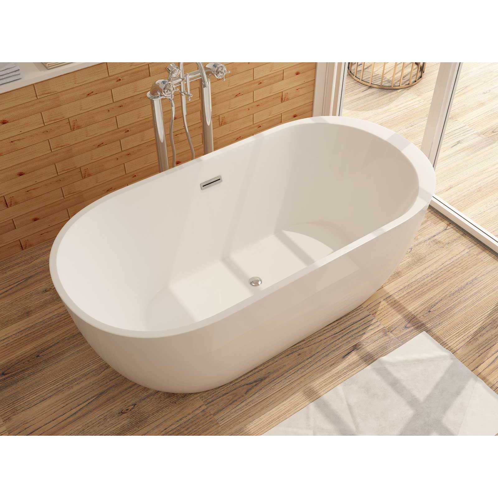 Weiße Badewanne aus Sanitäracryl Frisange - Zwei Größen