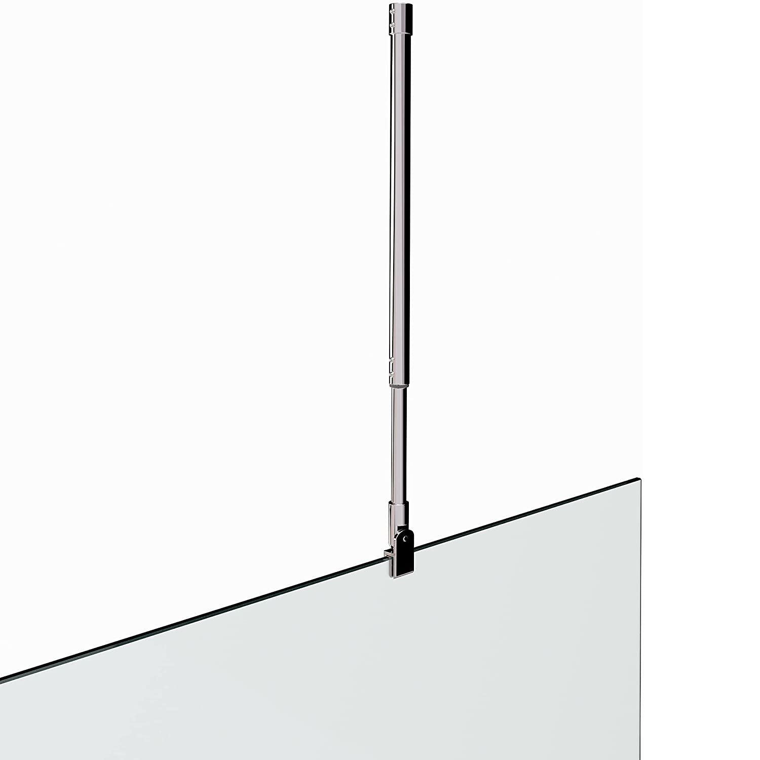 Decken-Haltestange für Walk In Duschwände mit Verstellbereich 52,2-75 cm Walls – Ceiling Support Rod for Walk-In Shower with an Adjustable Range of 52.2-75 cm