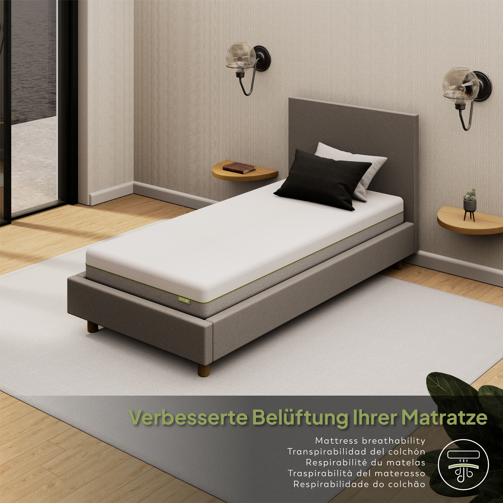 _PT08.jpg Lattenrost GRACE - Stabiler Metallrahmen mit Federleisten und Mittelgurt, - für alle Matratzen geeignet