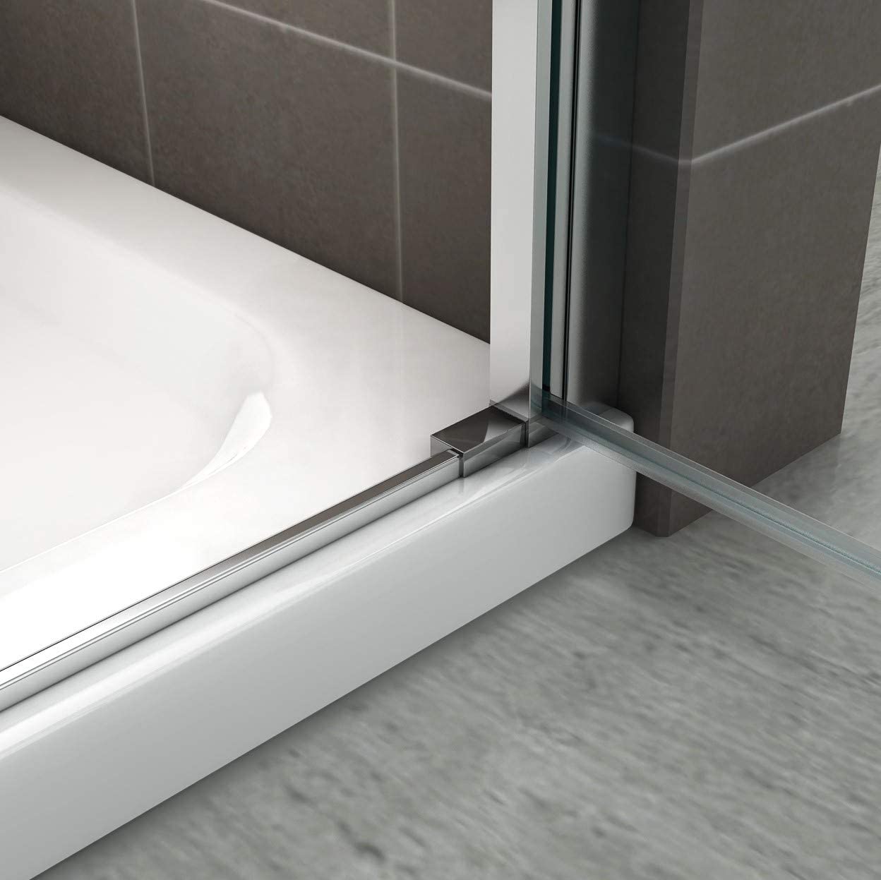 Eckeinstieg Matilde mit Falttüren aus teilsatiniertem ESG Sicherheitsglas Eckeinstieg Matilde mit Falttüren aus teilsatiniertem ESG Sicherheitsglas