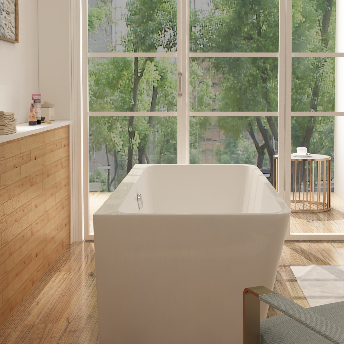 Badewanne aus Sanitäracryl Malmö Weiß - ALLE GRÖßEN Badewanne aus Sanitäracryl Malmö - ALLE GRÖßEN