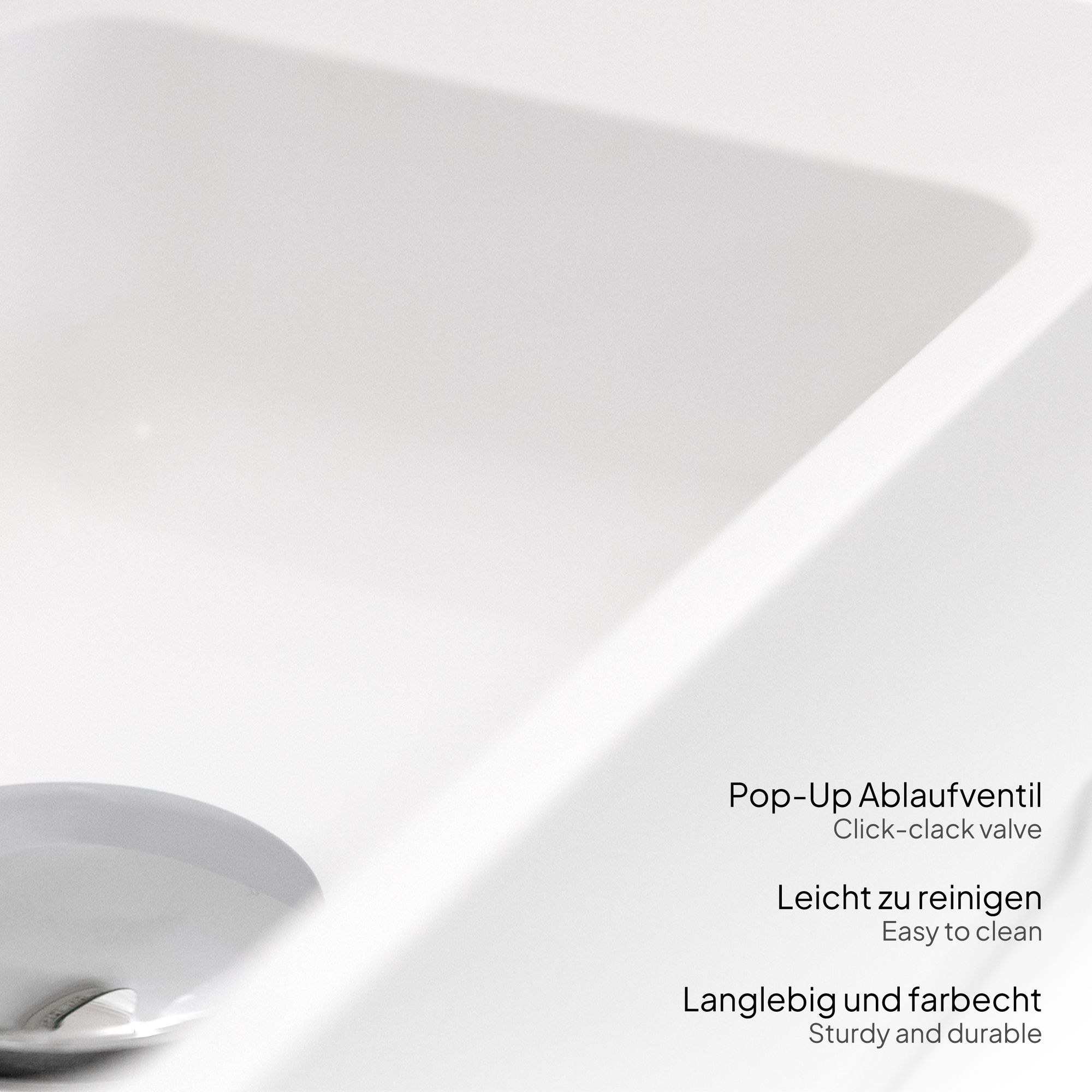 Kompakt-Badmöbel Galene 45 cm – Weiß Hochglanz, Mineralguss-Waschtisch, Wandhängend Kompakt-Badmöbel Galene 45 cm – Weiß Hochglanz, Mineralguss-Waschtisch, Wandhängend