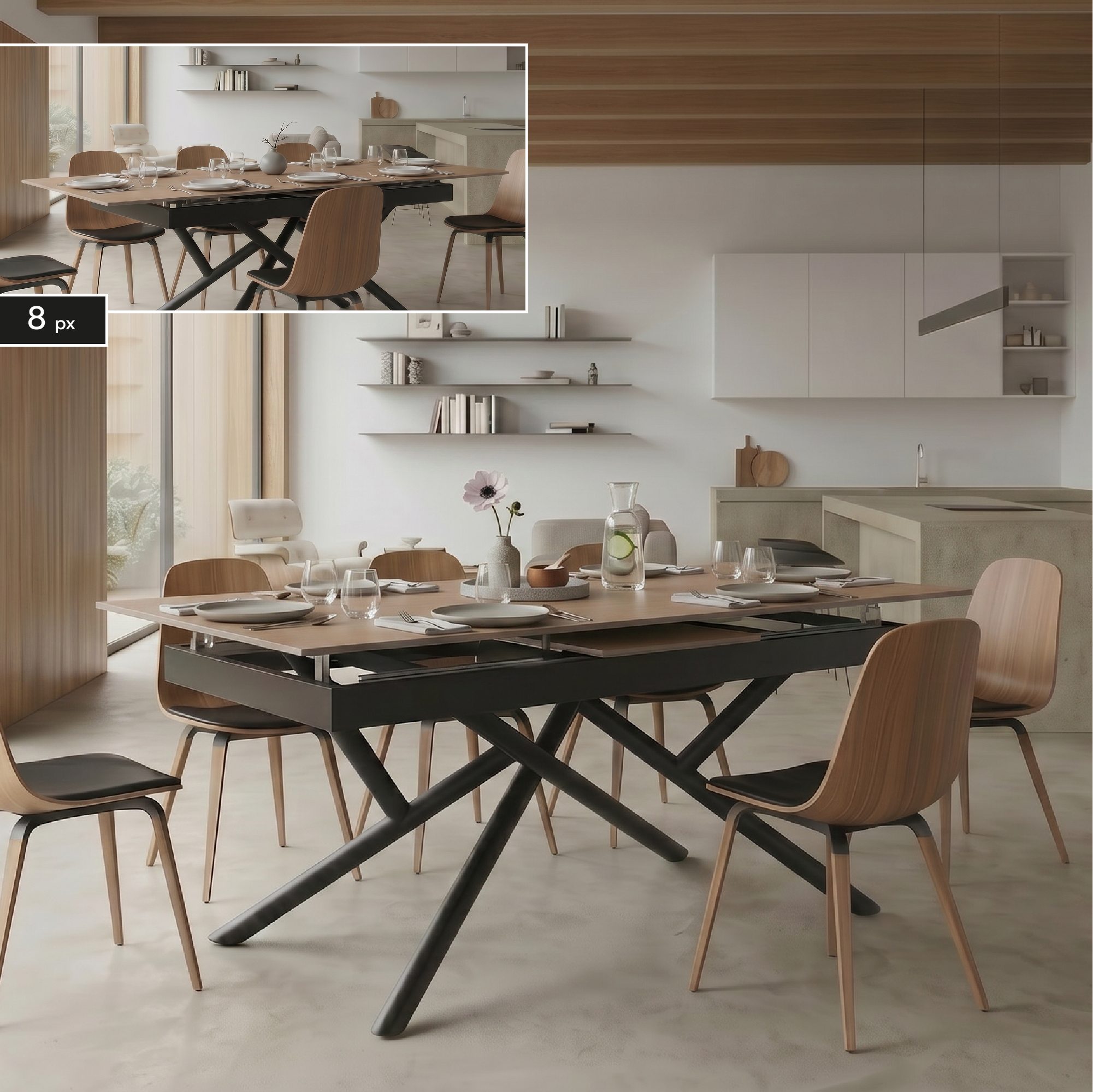 Design Bar Table Edward in White
