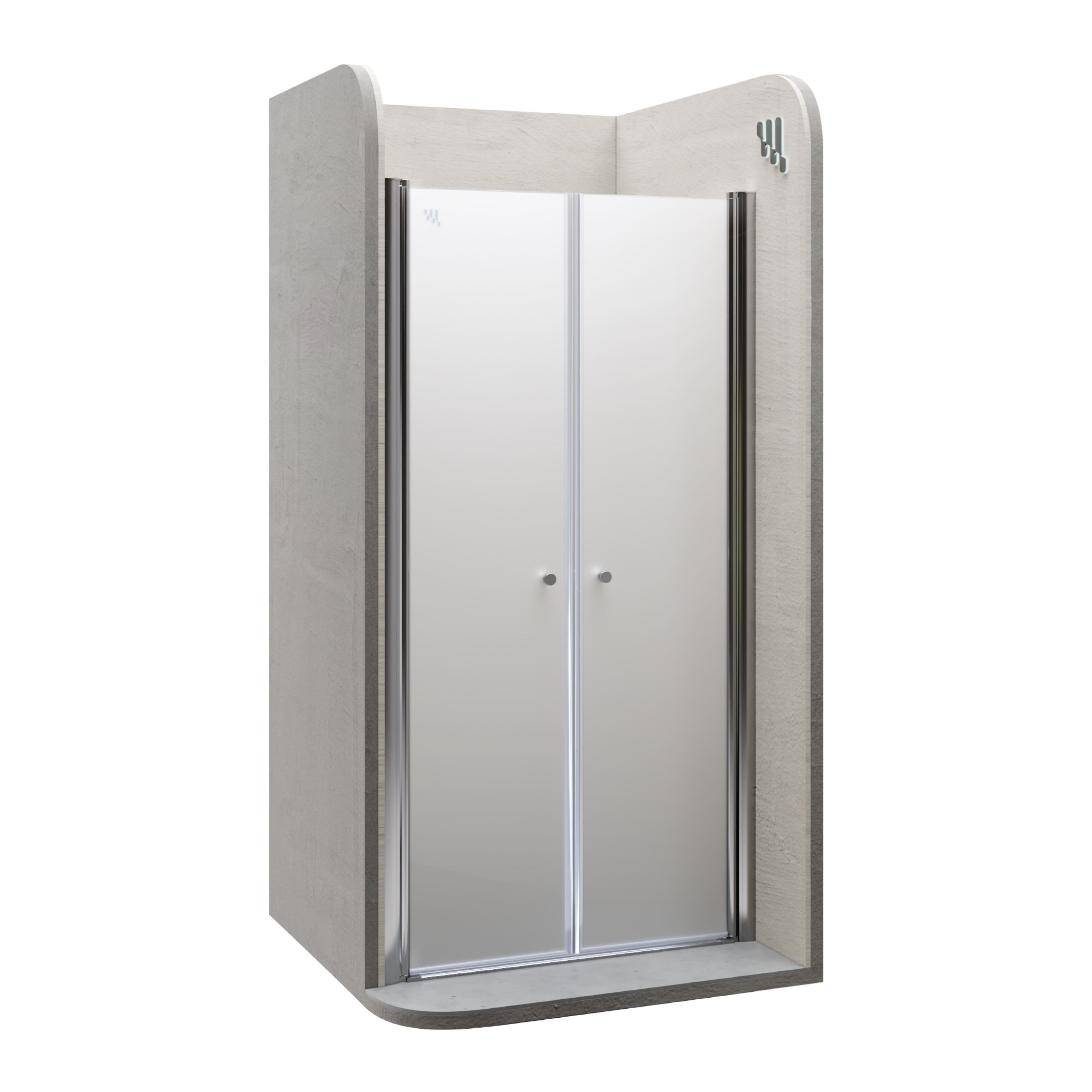 Shower Door Lima with Hinged Doors 68-140 cm made of Frosted ESG Safety Glass Shower Door Lima with Hinged Doors 68-140 cm made of Frosted ESG Safety Glass