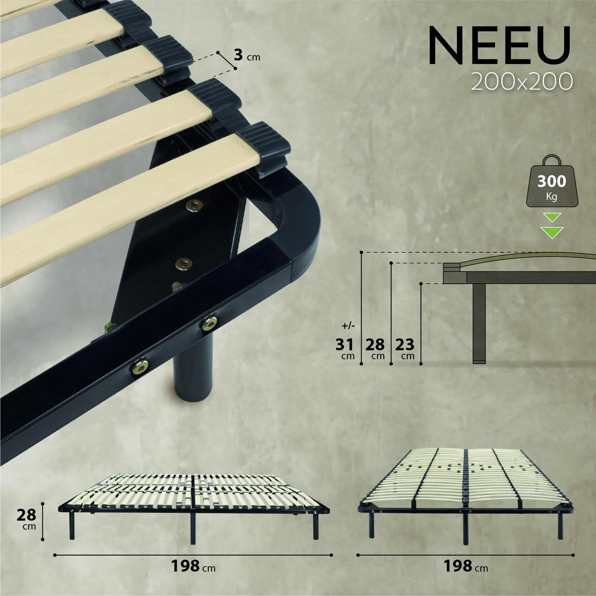 Lattenrost 200x200 8F NEU Lattenrost 200x200 8F NEU