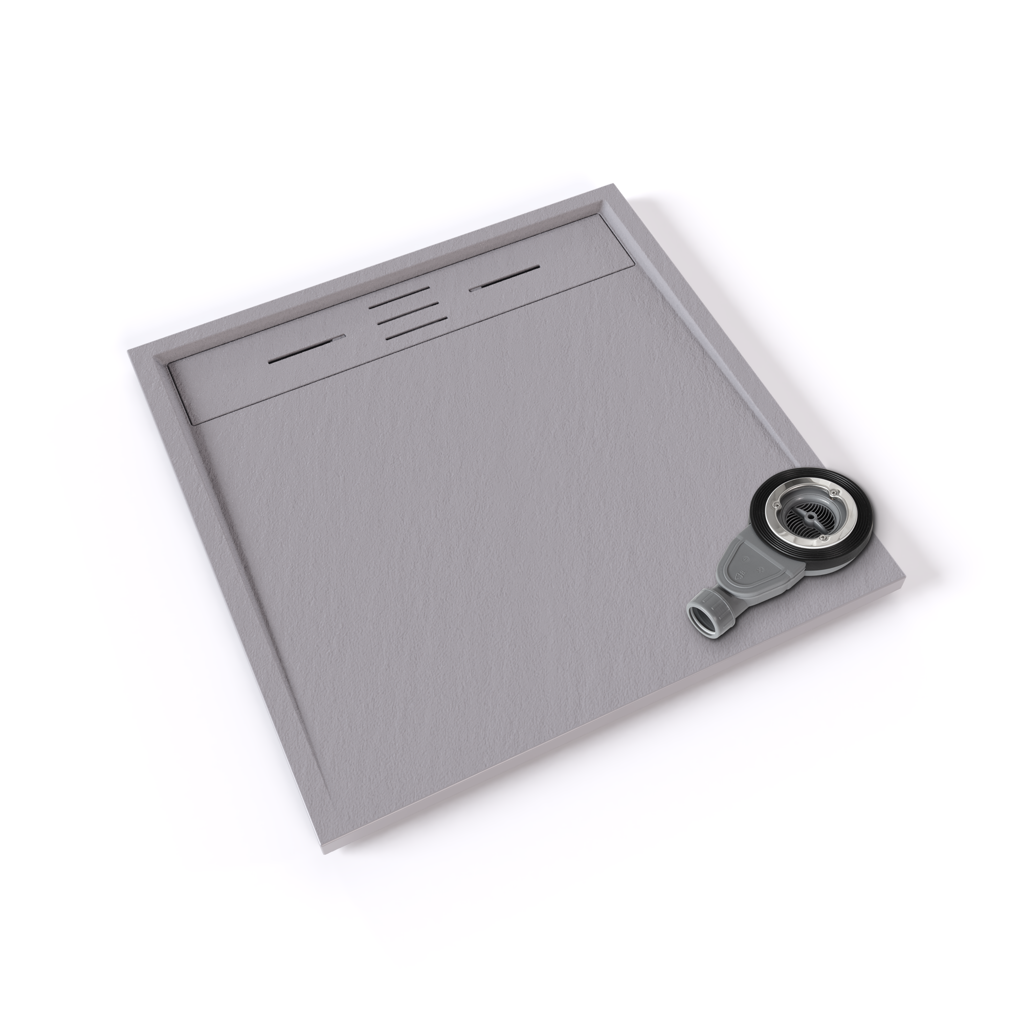 01.2.png Duschwanne Shimmer STONE aus Sanitäracryl inkl. Ablaufgarnitur - Grau