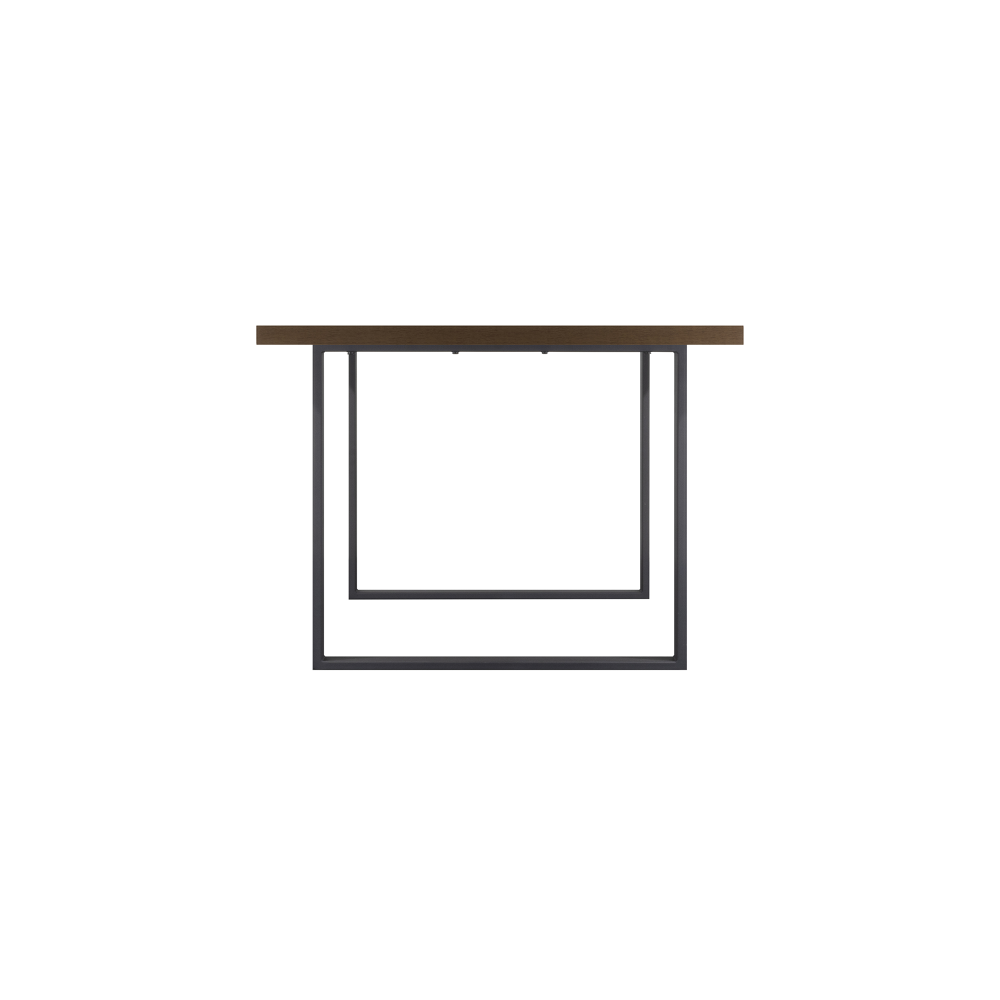 Esszimmertisch MACON Kufentisch Holztisch Esstisch - Nussbaum + Schwarz 220x100 cm