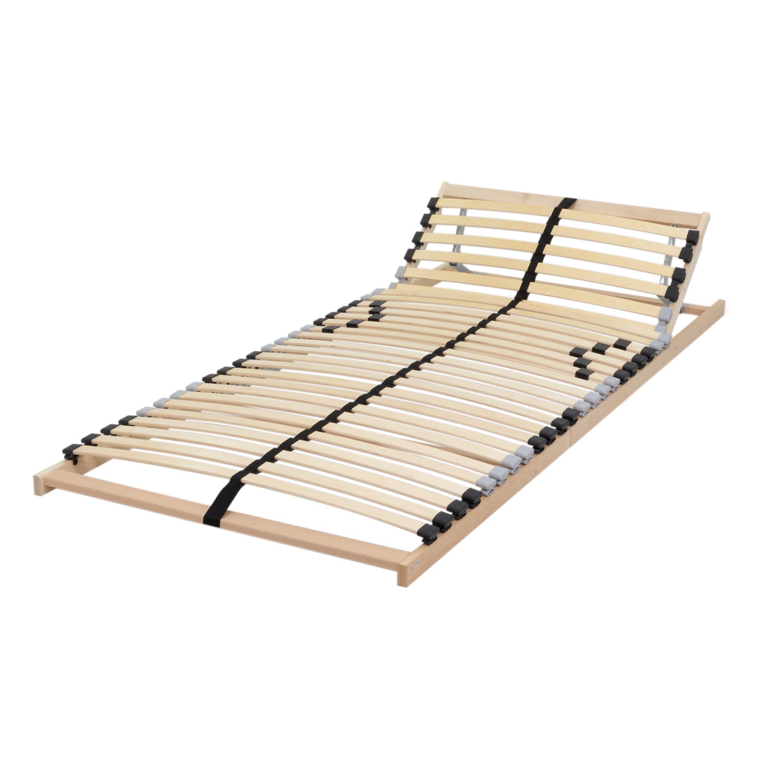 Luna Slatted Frame with 7 Zones, Adjustable Headrest, and Firmness - 90x200 cm