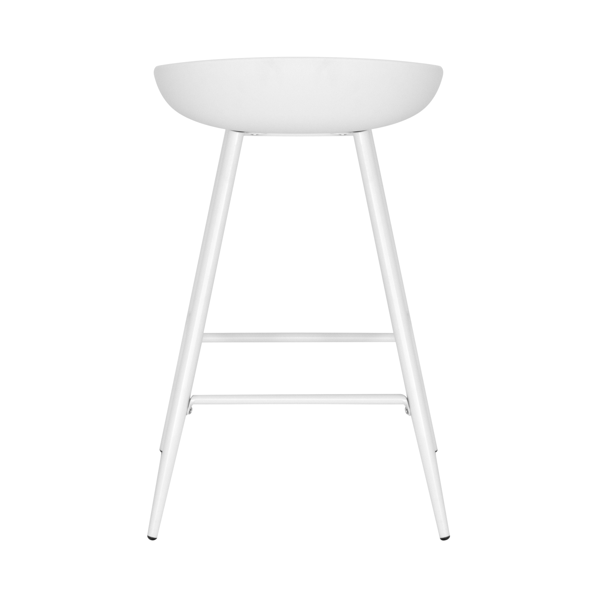 Design Barhocker Pollok in Weiß 4er Set