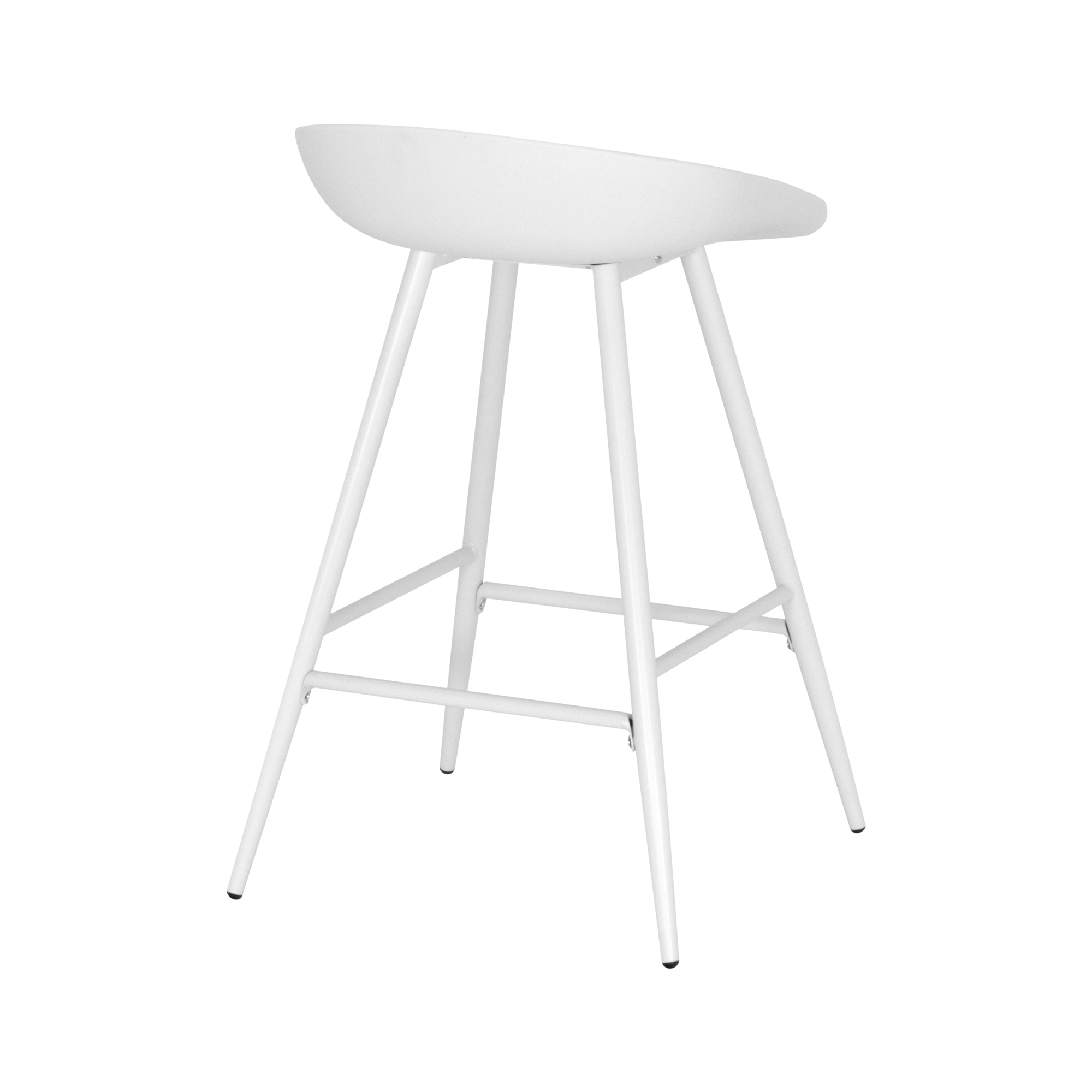 Design Barhocker Pollok in Weiß 4er Set Design Barhocker Pollok in Weiß 4er Set