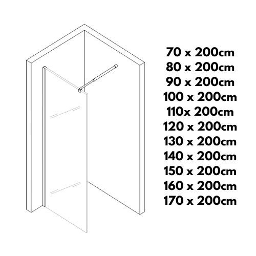 Walk In Dusche Fiona aus 10 mm getöntem Sicherheitsglas und Edelstahl FIONA – Walk-In Shower made of 10 mm tinted safety glass and stainless steel
