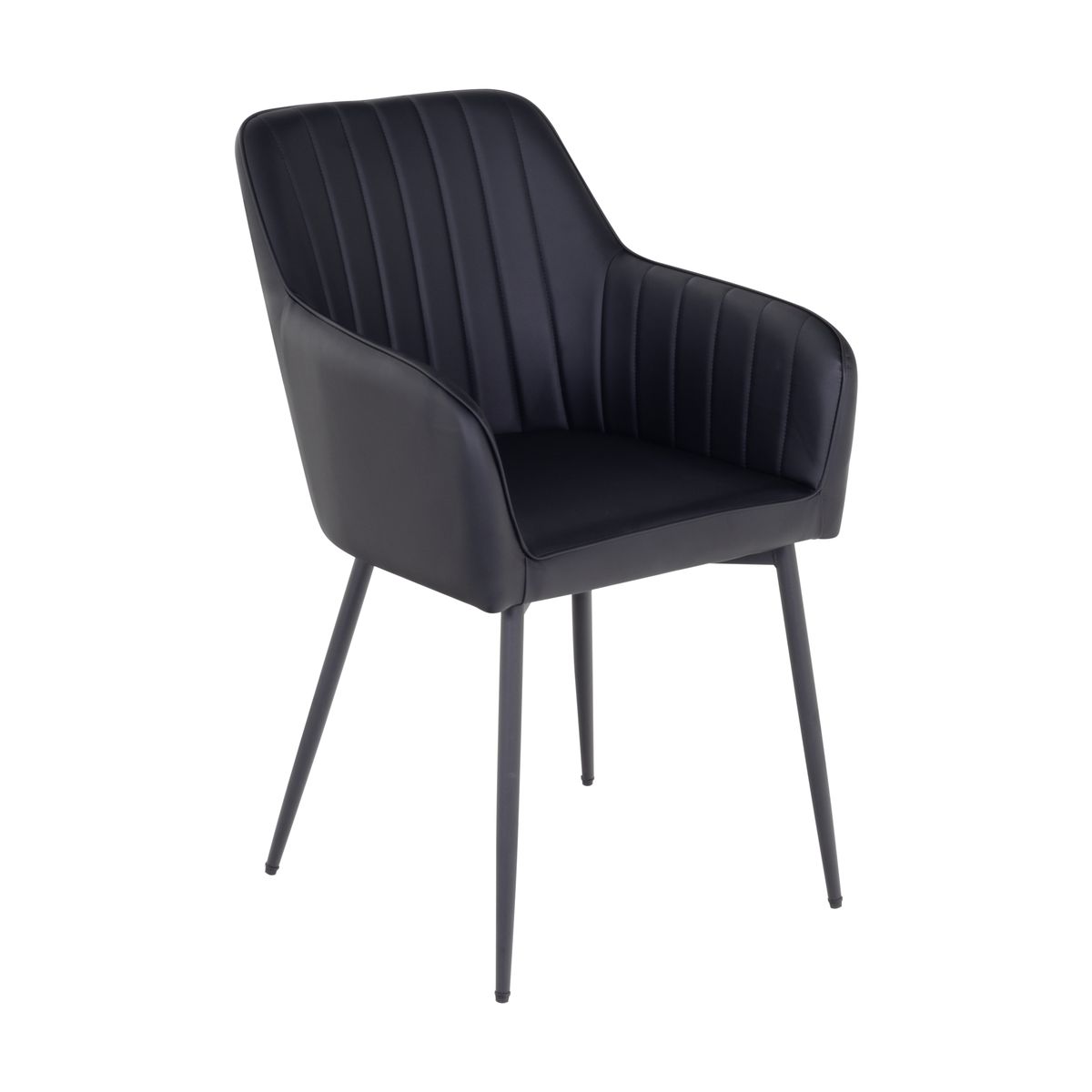 Esszimmerstuhl Wohnzimmerstuhl Dahlia Schwarz aus Samt Velour 2 Stühle Living – Dining Chair Room Chair Dahlia Black Made of Faux Leather