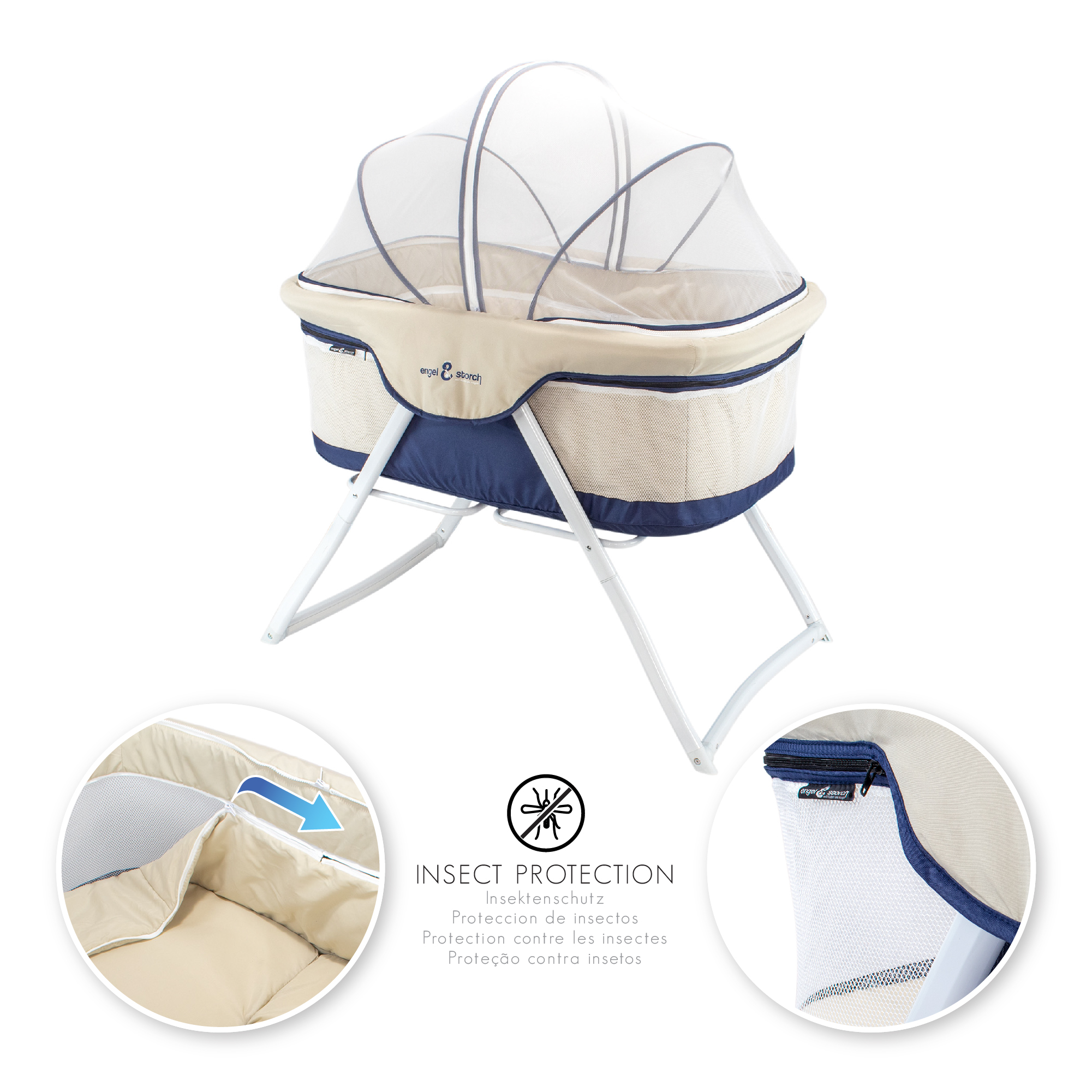 Reisebett BEBITO inkl. Moskitohaube und Tragetasche