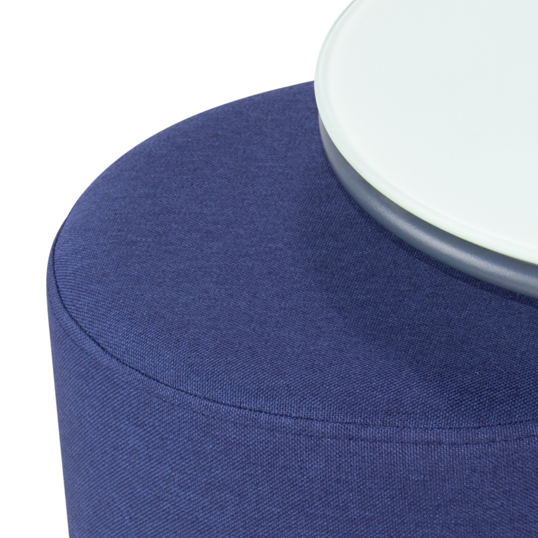 Beistelltisch mit Hocker JASPER runder Couchtisch 40x40 cm Grau-Navy N4 Beistelltisch mit Hocker JASPER runder Couchtisch 40x40 cm Grau-Navy N4