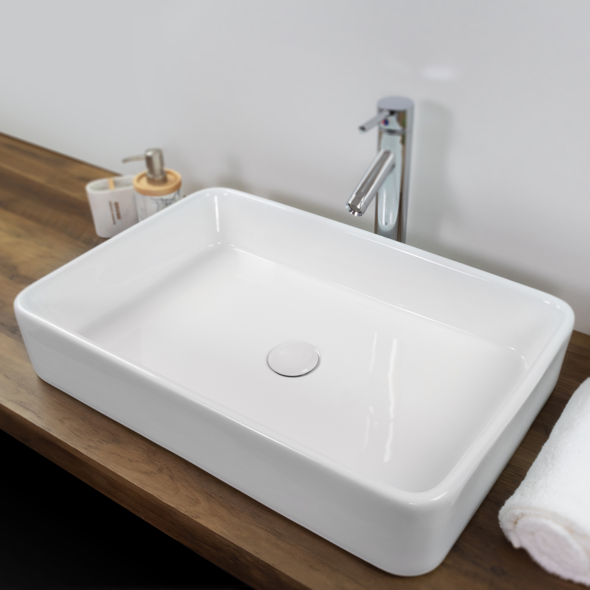 Design Keramik Waschbecken Lamone in Weiß Design Keramik Waschbecken Lamone in Weiß