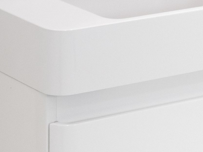 Kompakt-Badmöbel Galene 45 cm – Weiß Hochglanz, Mineralguss-Waschtisch, Wandhängend Kompakt-Badmöbel Galene 45 cm – Weiß Hochglanz, Mineralguss-Waschtisch, Wandhängend