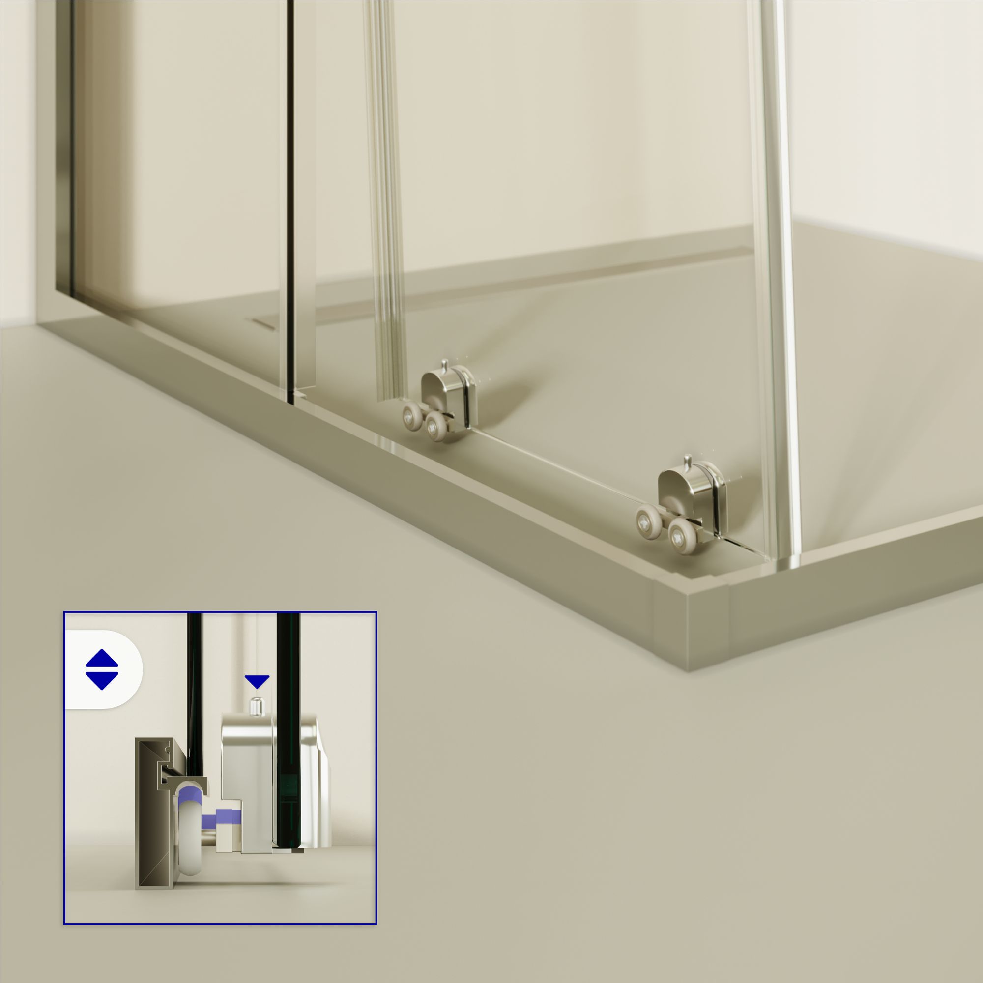 Fronteinstieg Dora mit Schiebetür aus ESG Sicherheitsglas Fronteinstieg Dora mit Schiebetür aus ESG Sicherheitsglas