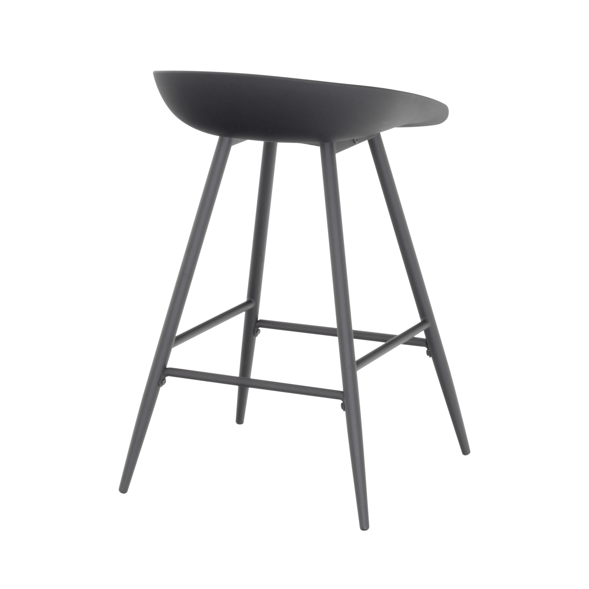 Design Barhocker Pollok in Schwarz 4er Set Design Barhocker Pollok in Schwarz 4er Set