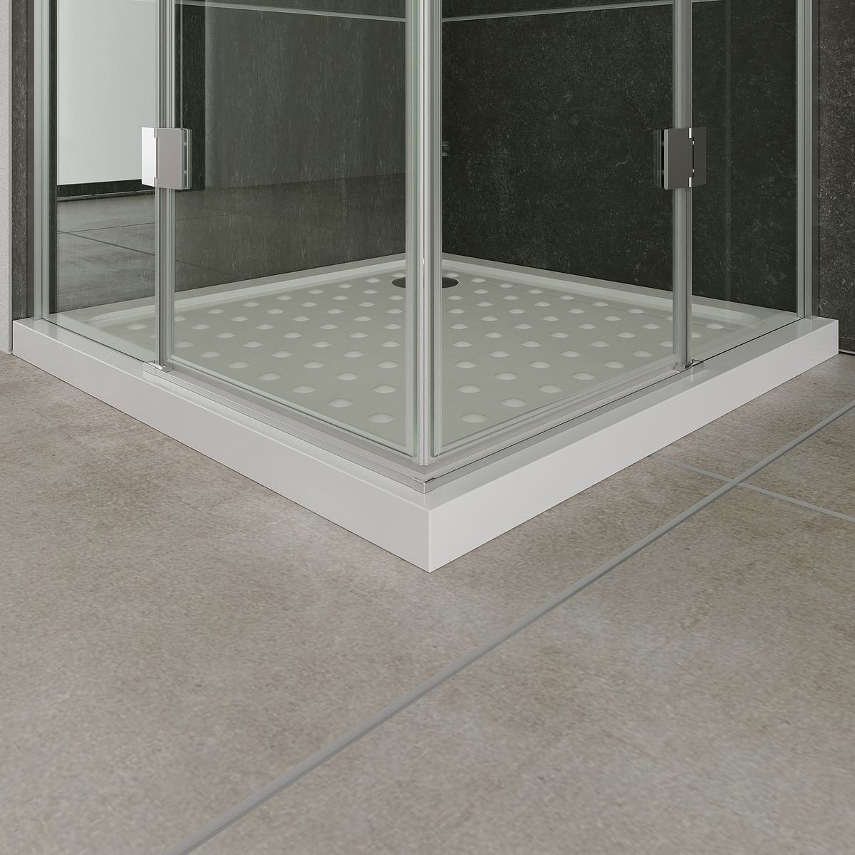 Eckeinstieg Celine mit Klapptüren aus ESG Sicherheitsglas Eckeinstieg Celine mit Klapptüren aus ESG Sicherheitsglas