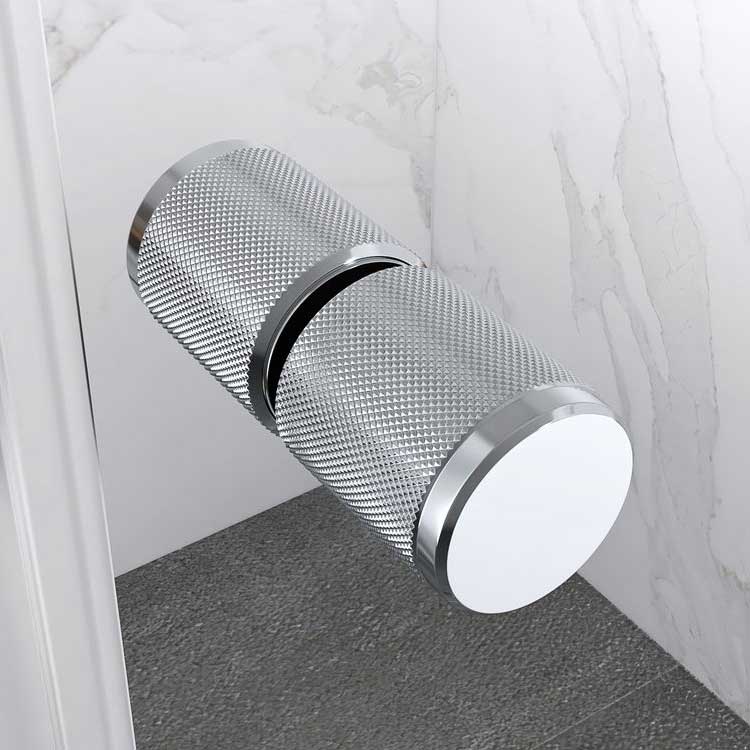 Duschtür Nischentür Kaylee mit Schiebetür aus 6mm ESG Klarglas 160x195 cm-195 cm