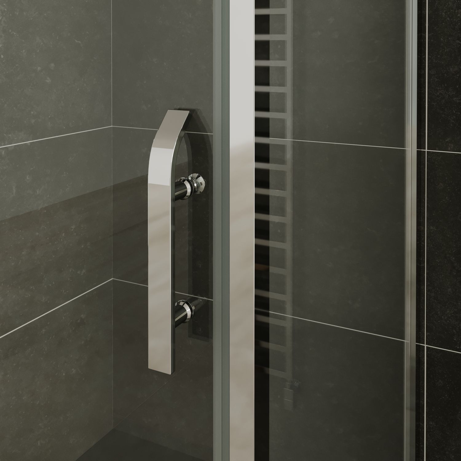 Fronteinstieg Nicole mit Klapptür aus 8 mm ESG Sicherheitsglas Fronteinstieg Nicole mit Klapptür aus 8 mm ESG Sicherheitsglas