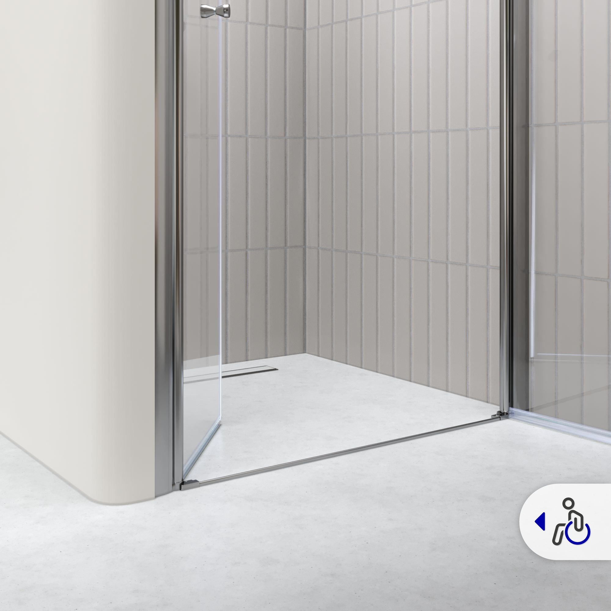 Duschtür Lima mit Pendeltüren 68-140 cm aus ESG Sicherheitsglas