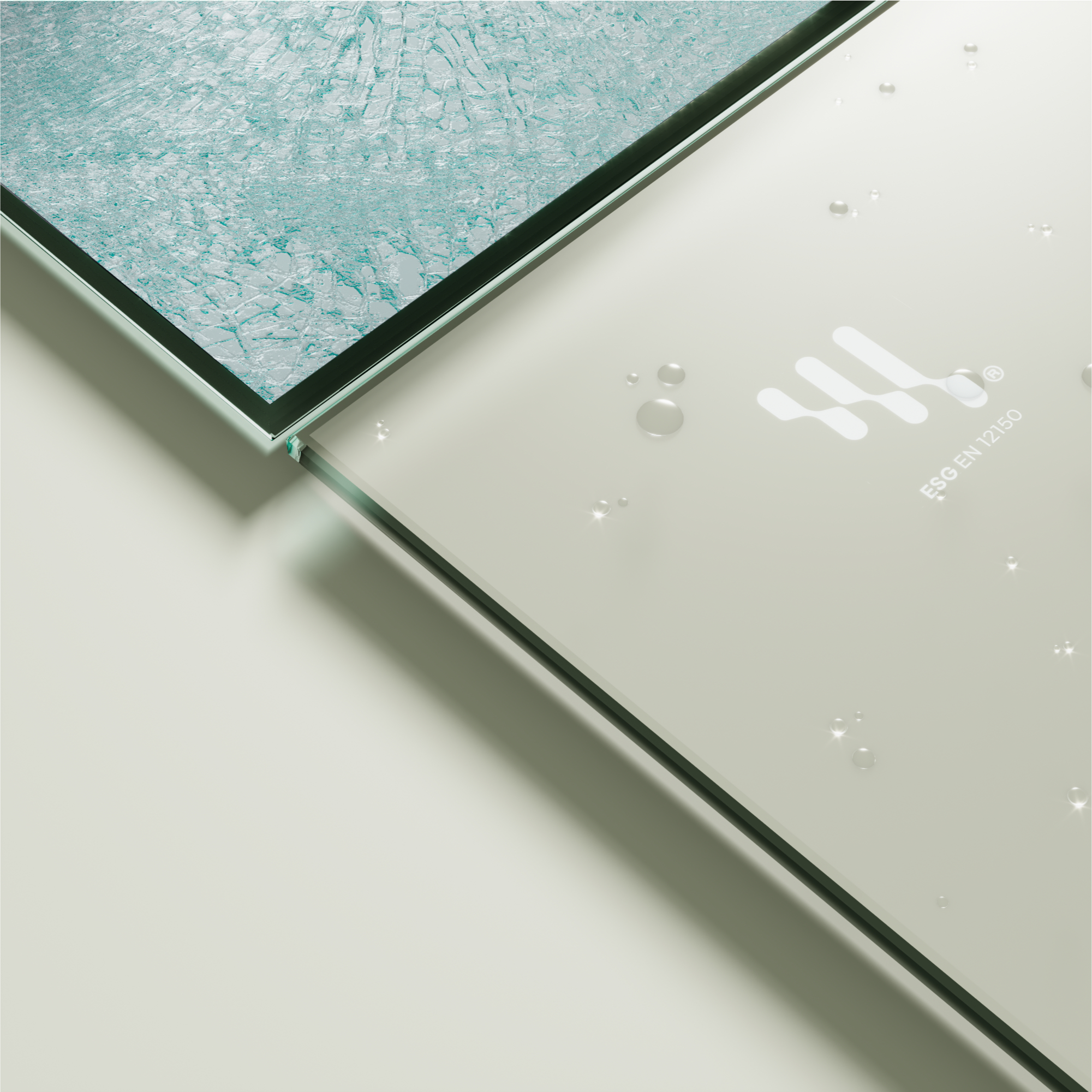 Eckeinstieg Danielle mit Schiebetüren aus satiniertem ESG Sicherheitsglas Eckeinstieg Danielle mit Schiebetüren aus satiniertem ESG Sicherheitsglas