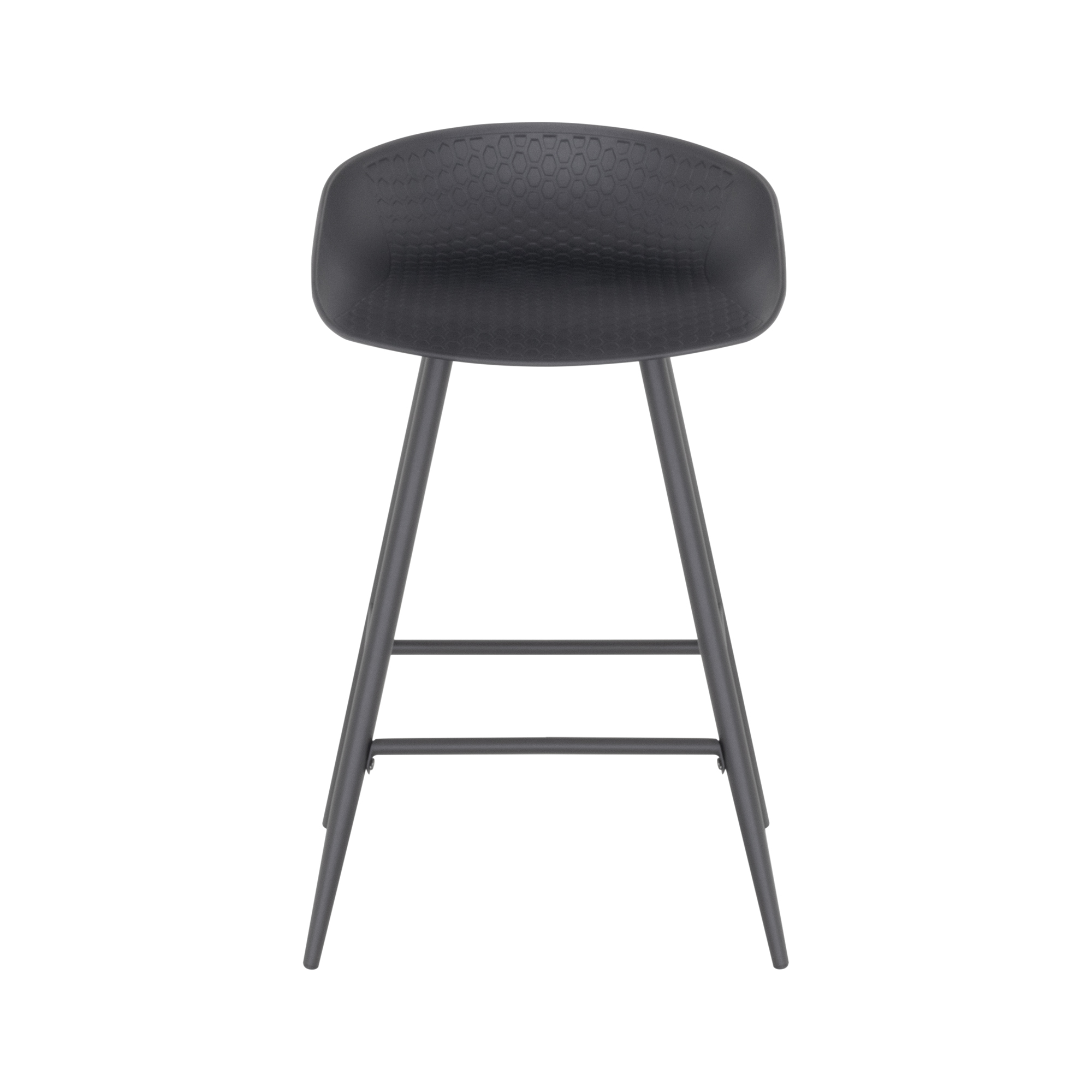 Design Barhocker Pollok in Schwarz 4er Set Design Barhocker Pollok in Schwarz 4er Set