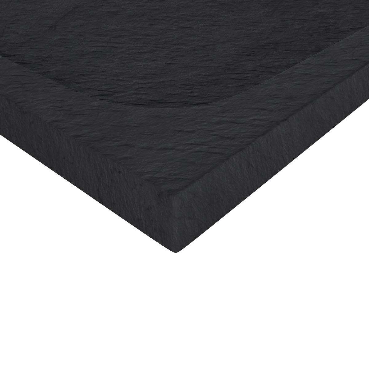 Duschwanne Shimmer STONE aus Sanitäracryl inkl. Ablaufgarnitur - Schwarz 95x95 cm