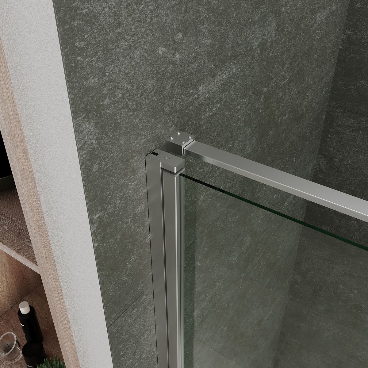 Fronteinstieg Hellen mit Klapptür aus ESG Sicherheitsglas