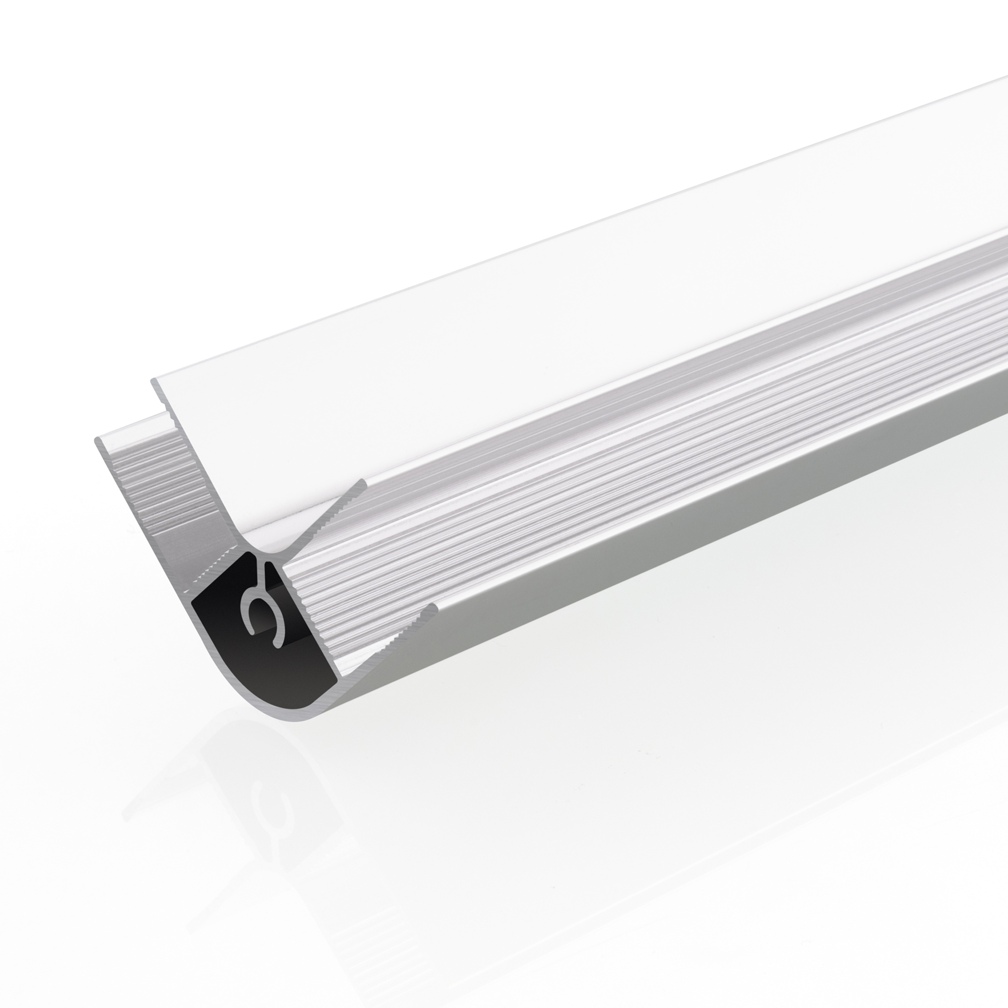 Hochwertiges Eckprofil aus verchromtem Aluminium – 180 cm/190 cm/200 cm